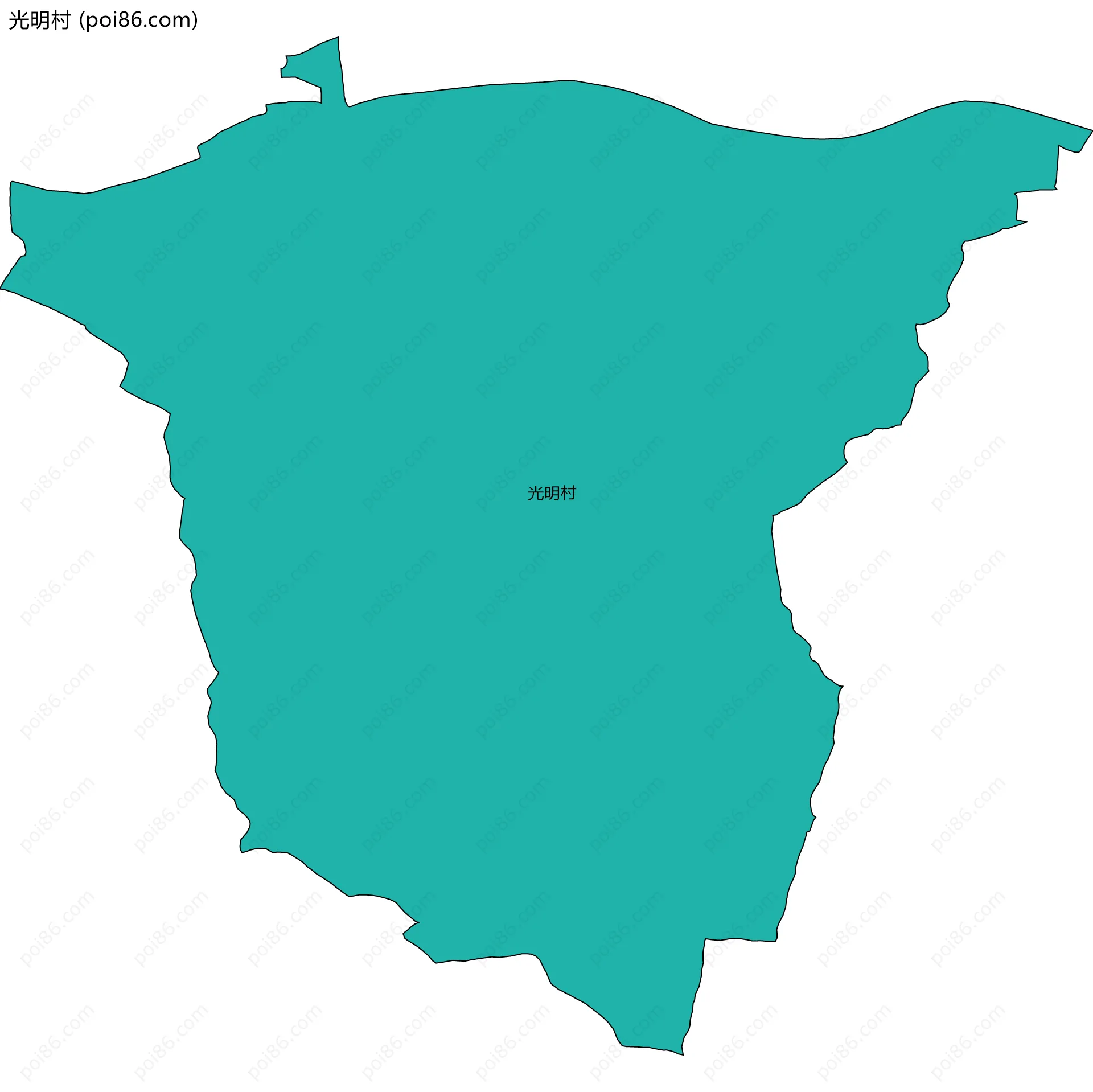 光明村边界地图