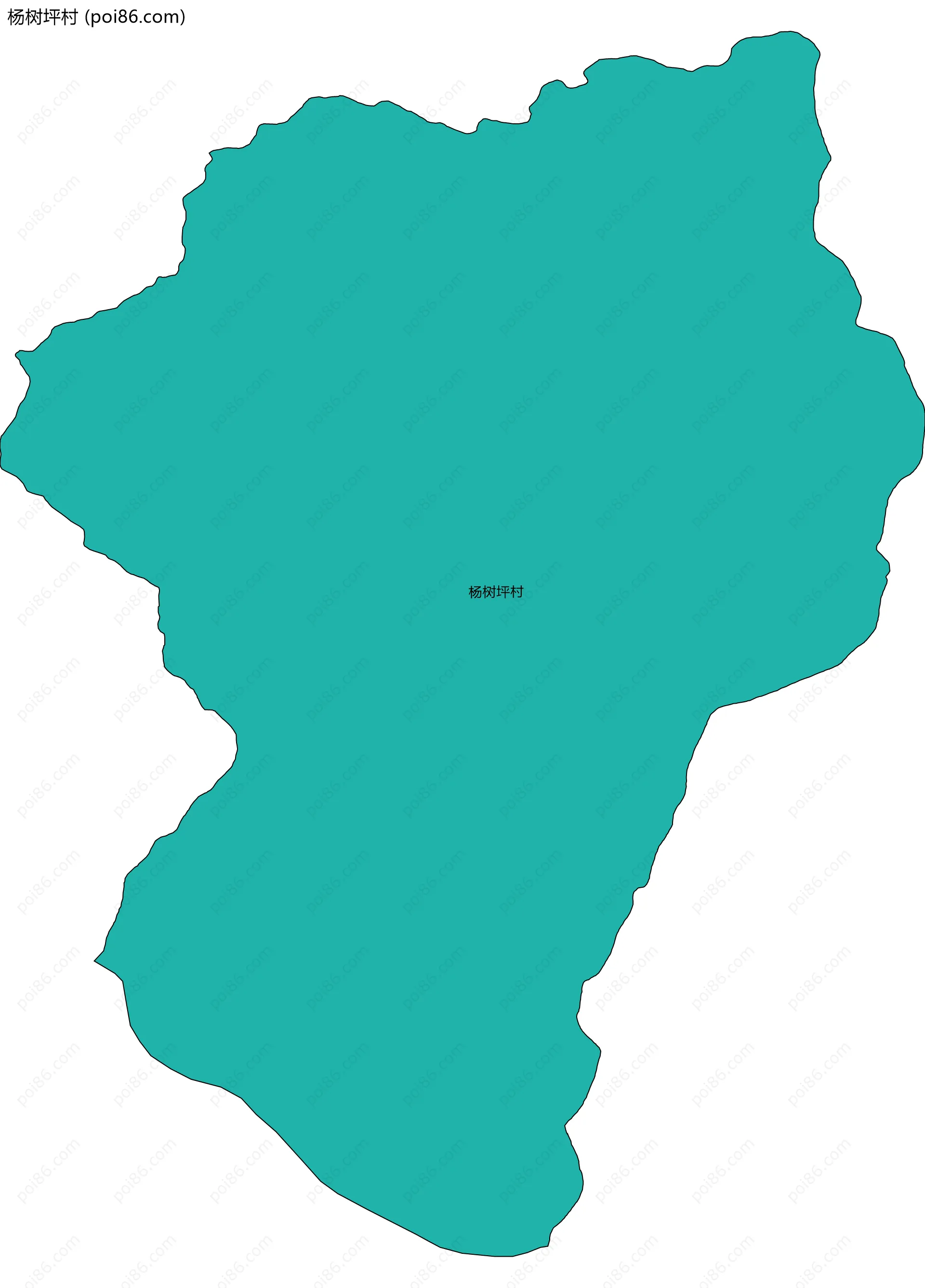 杨树坪村边界地图