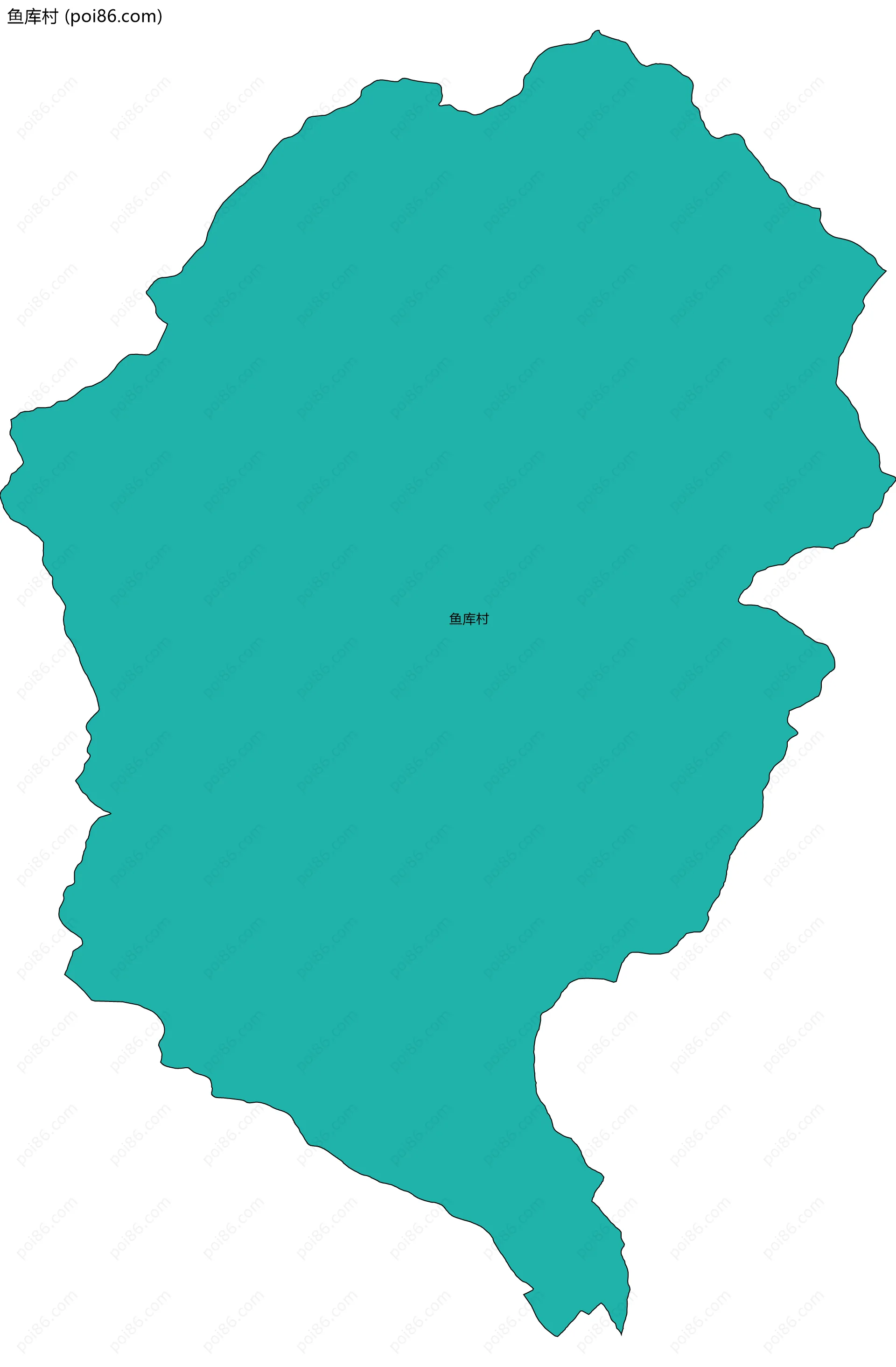 鱼库村边界地图