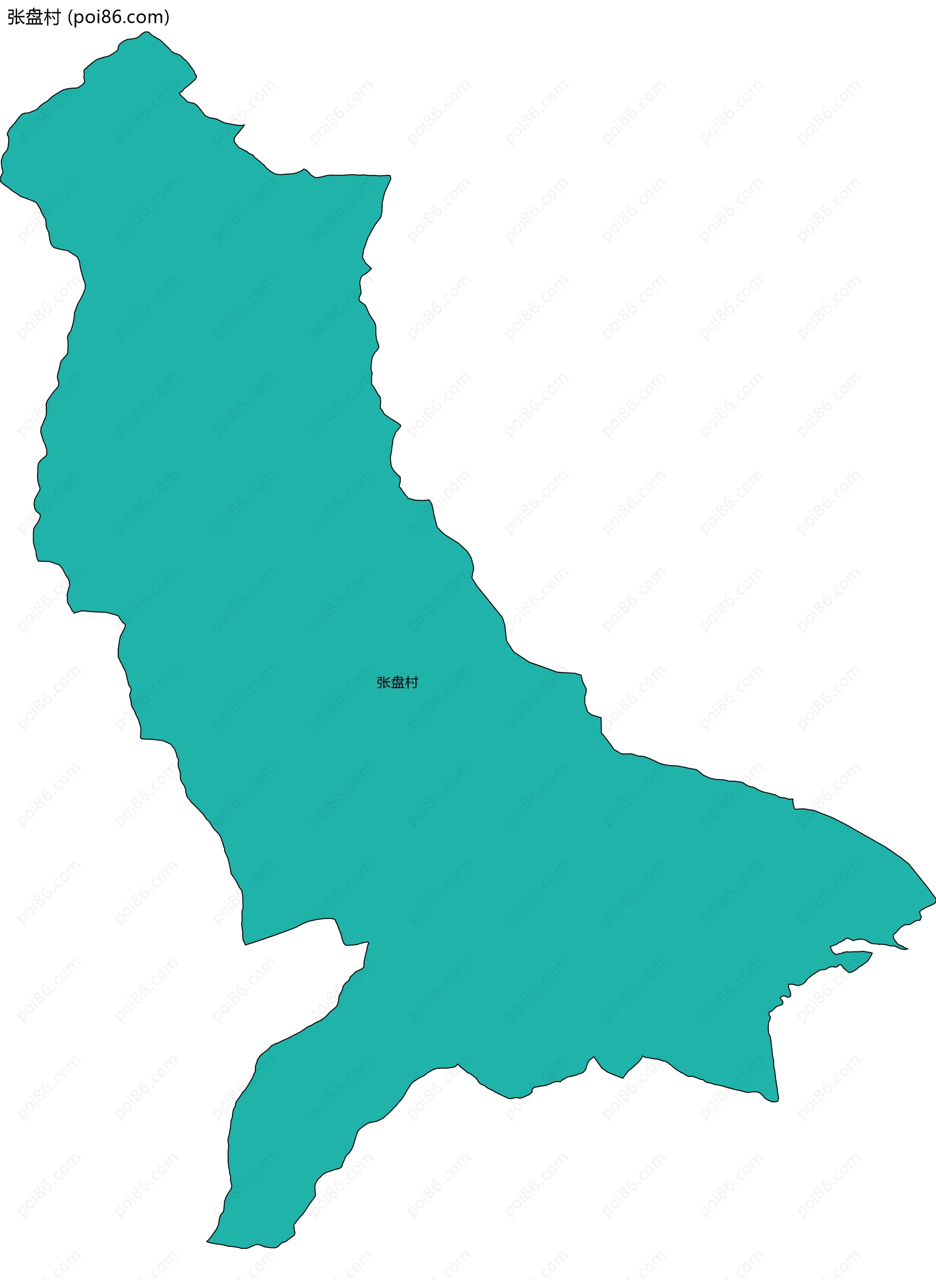张盘村边界地图
