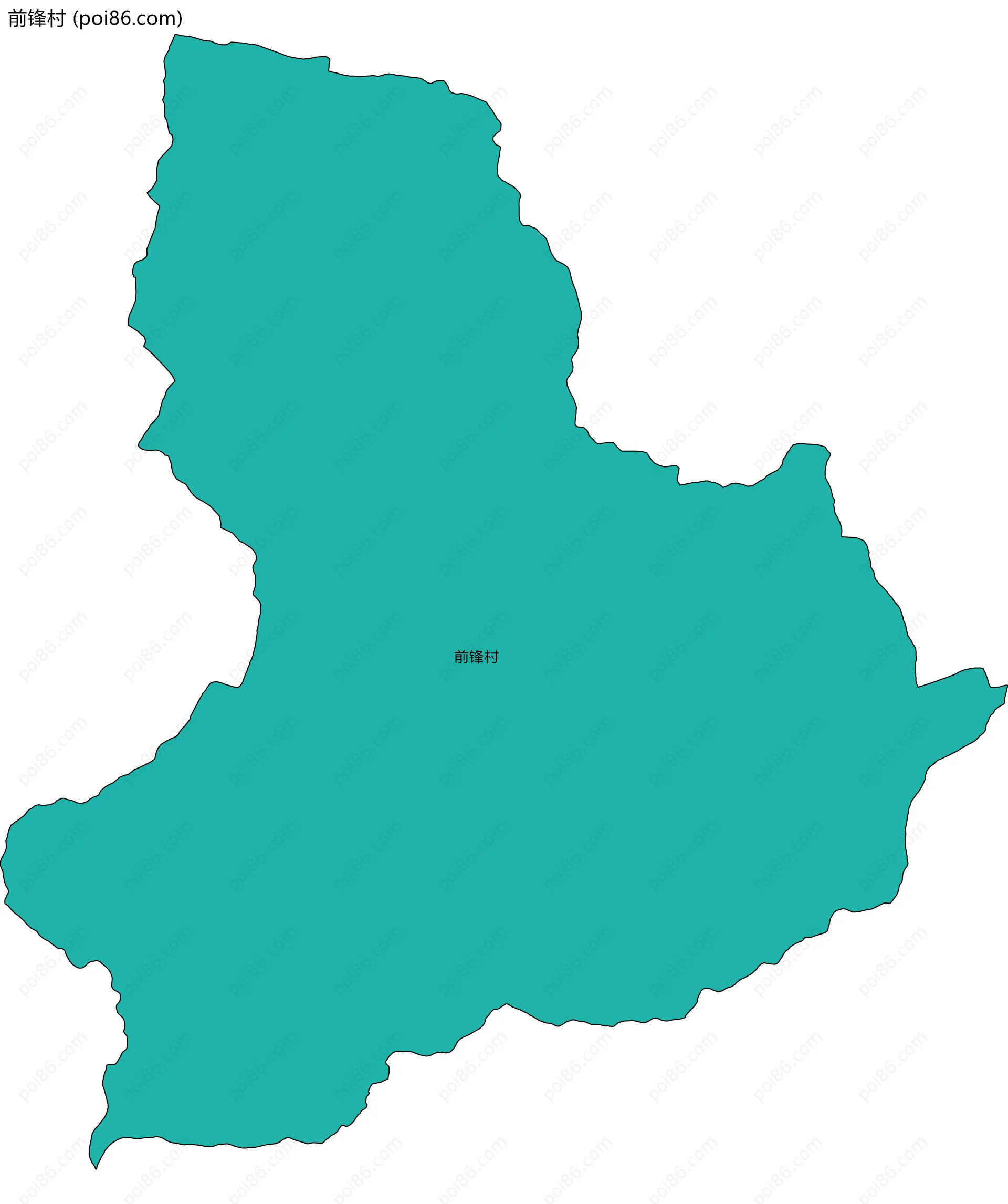 前锋村边界地图