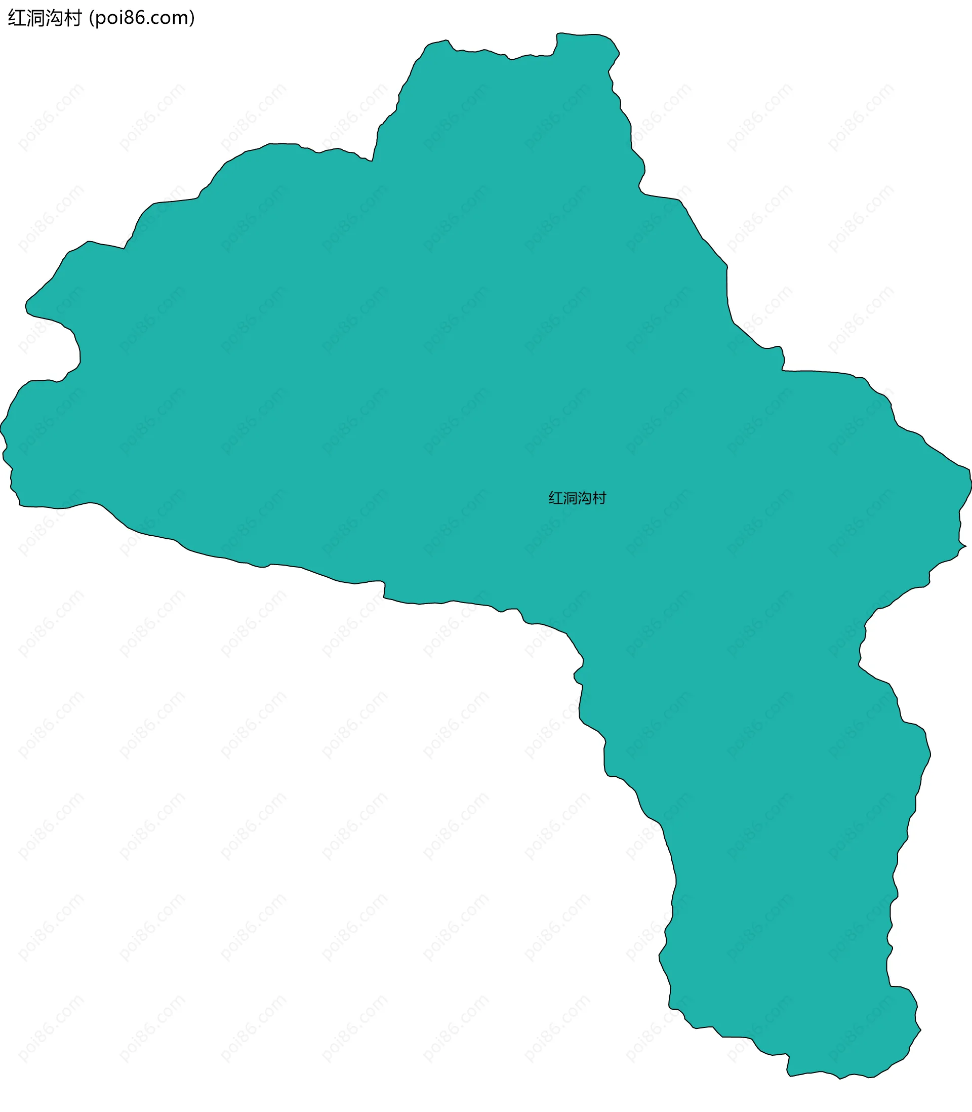 红洞沟村边界地图