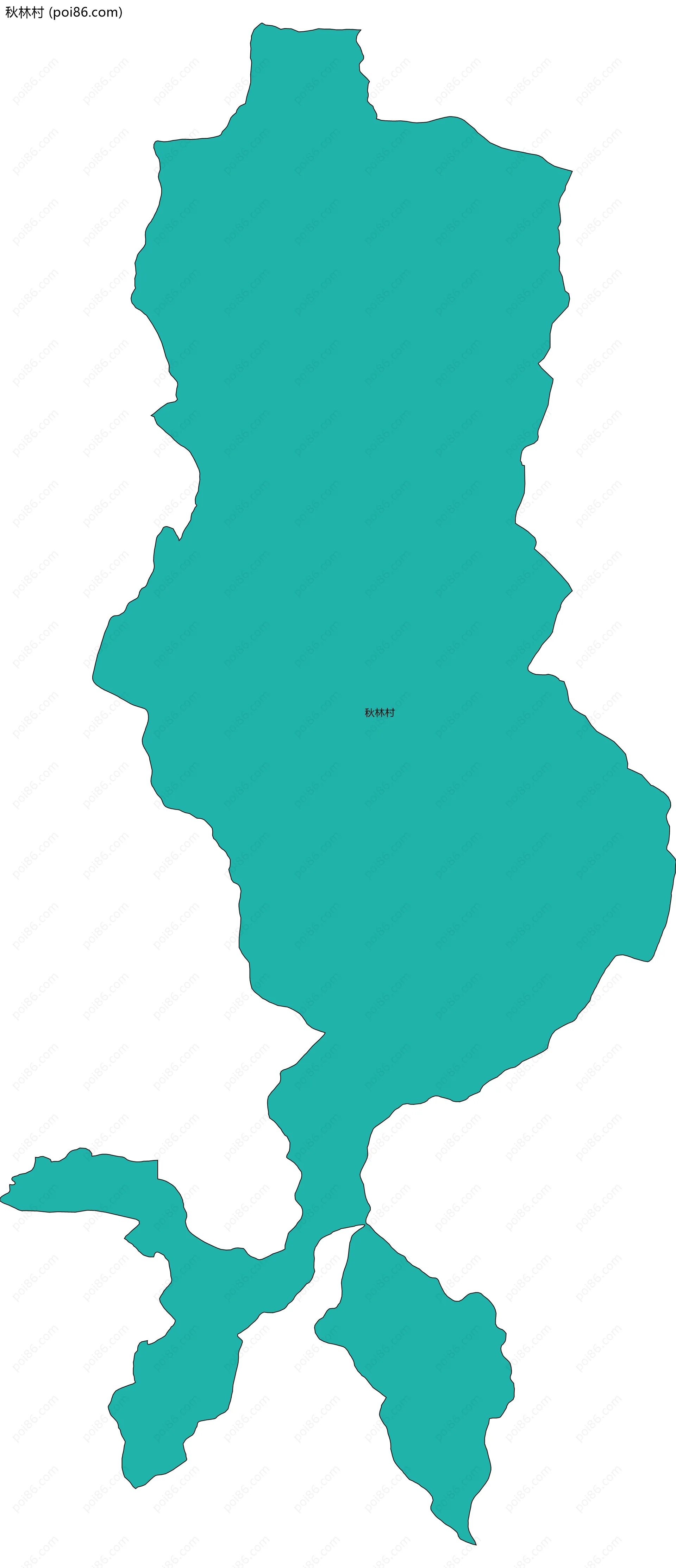 秋林村边界地图