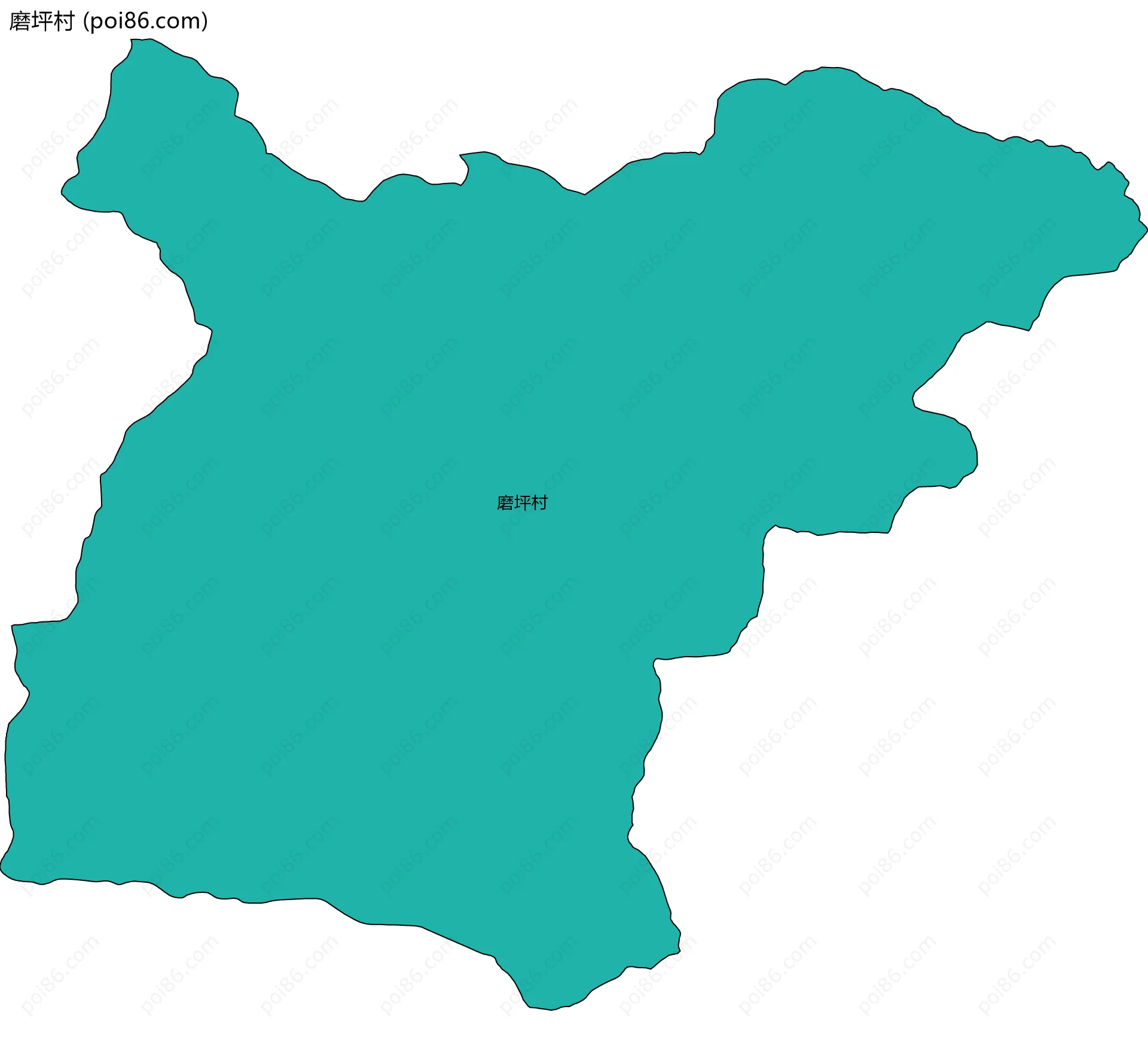 磨坪村边界地图