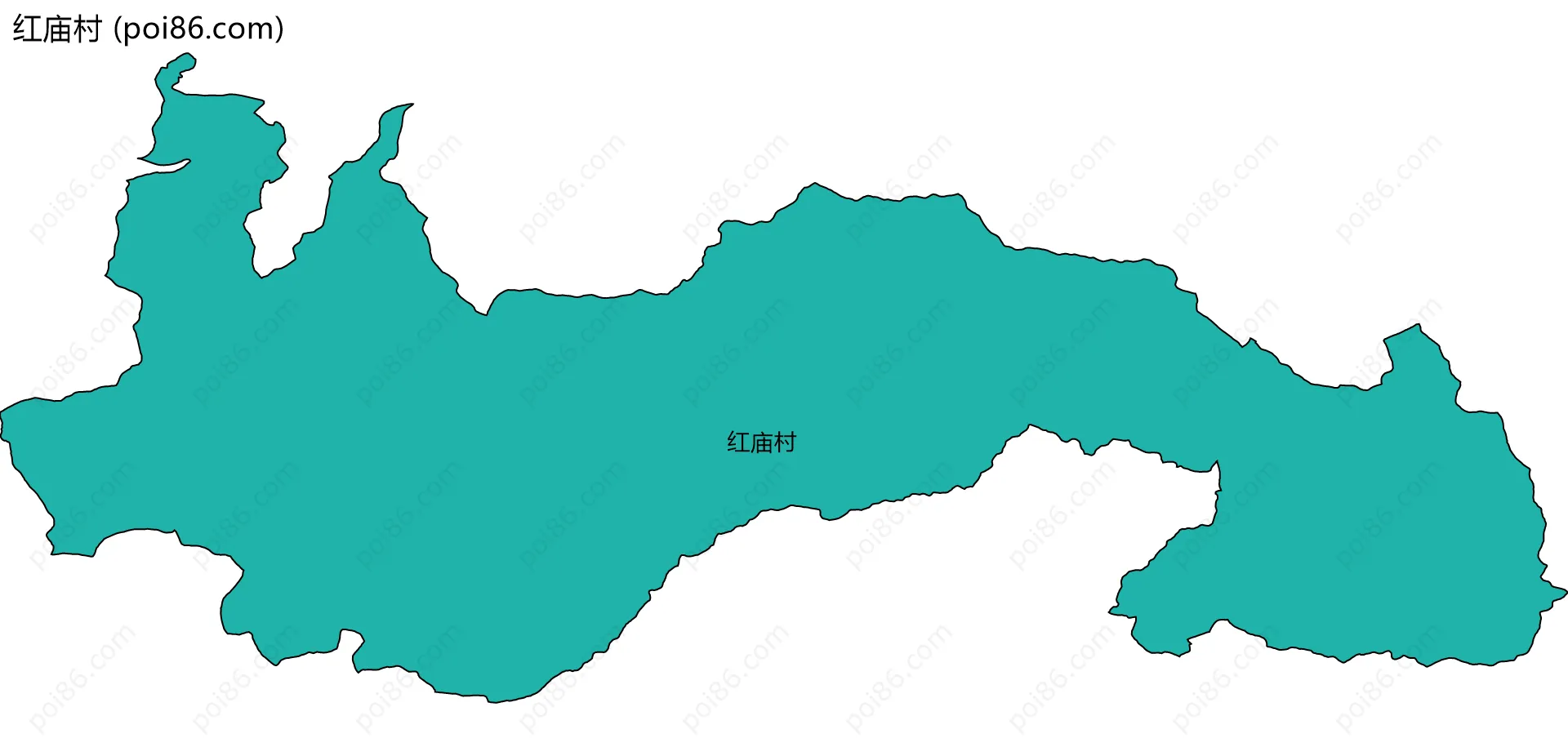 红庙村边界地图