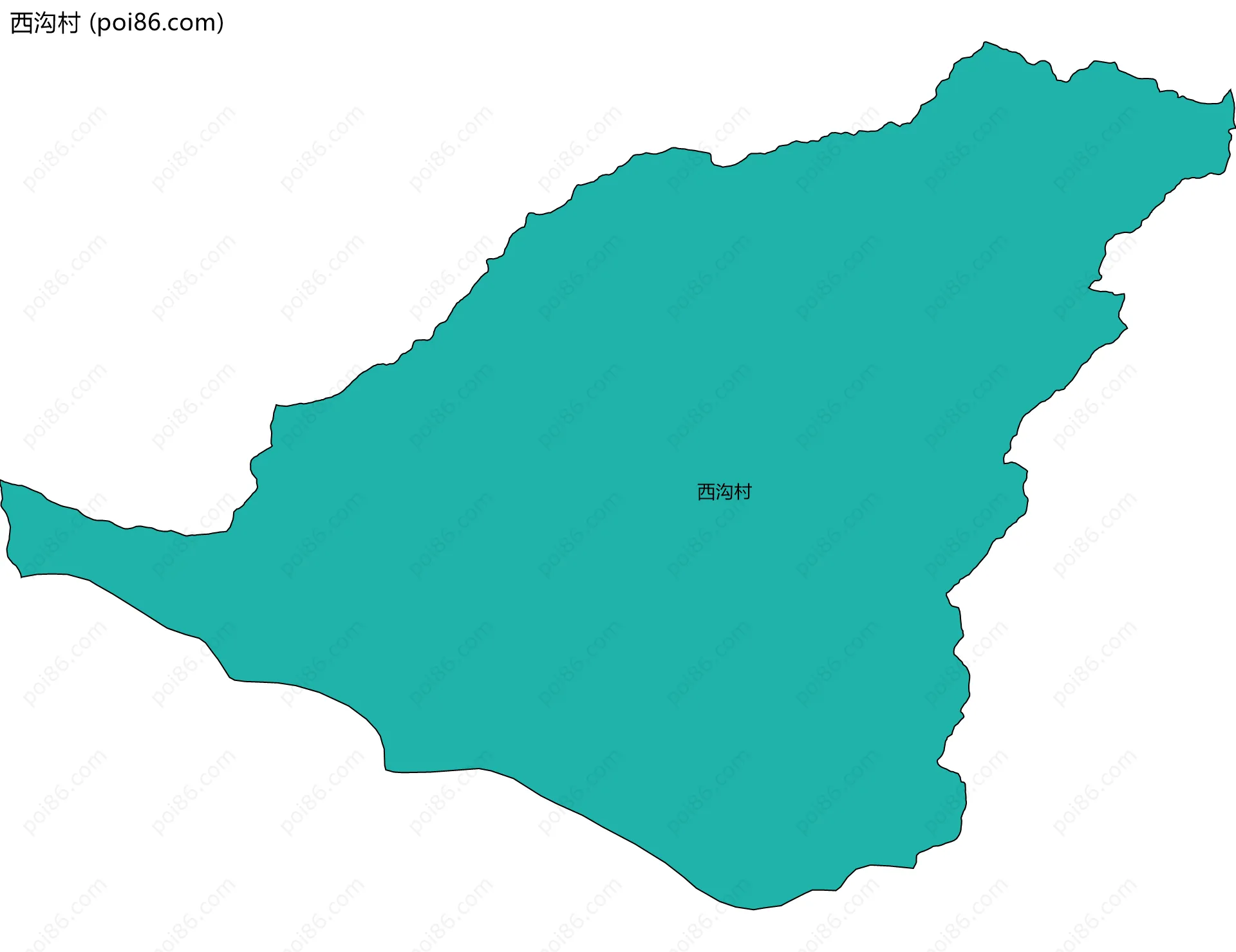 西沟村边界地图
