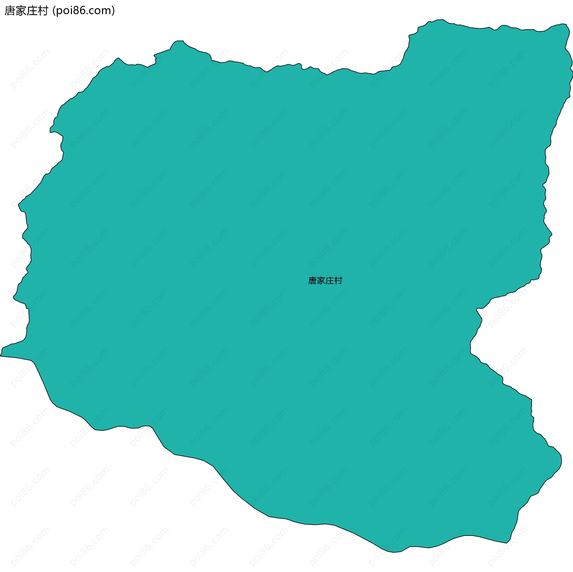 唐家庄村边界地图