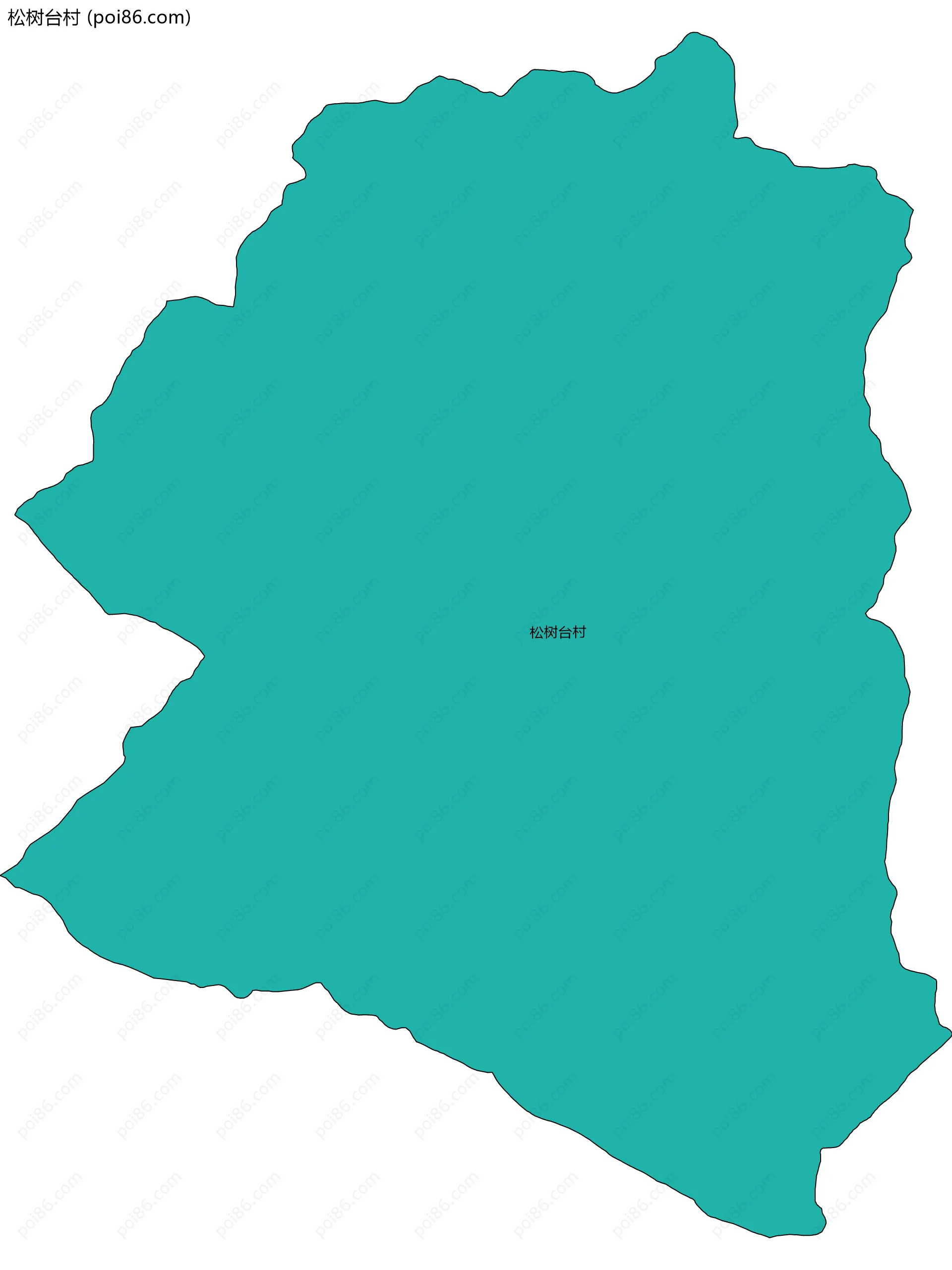 松树台村边界地图