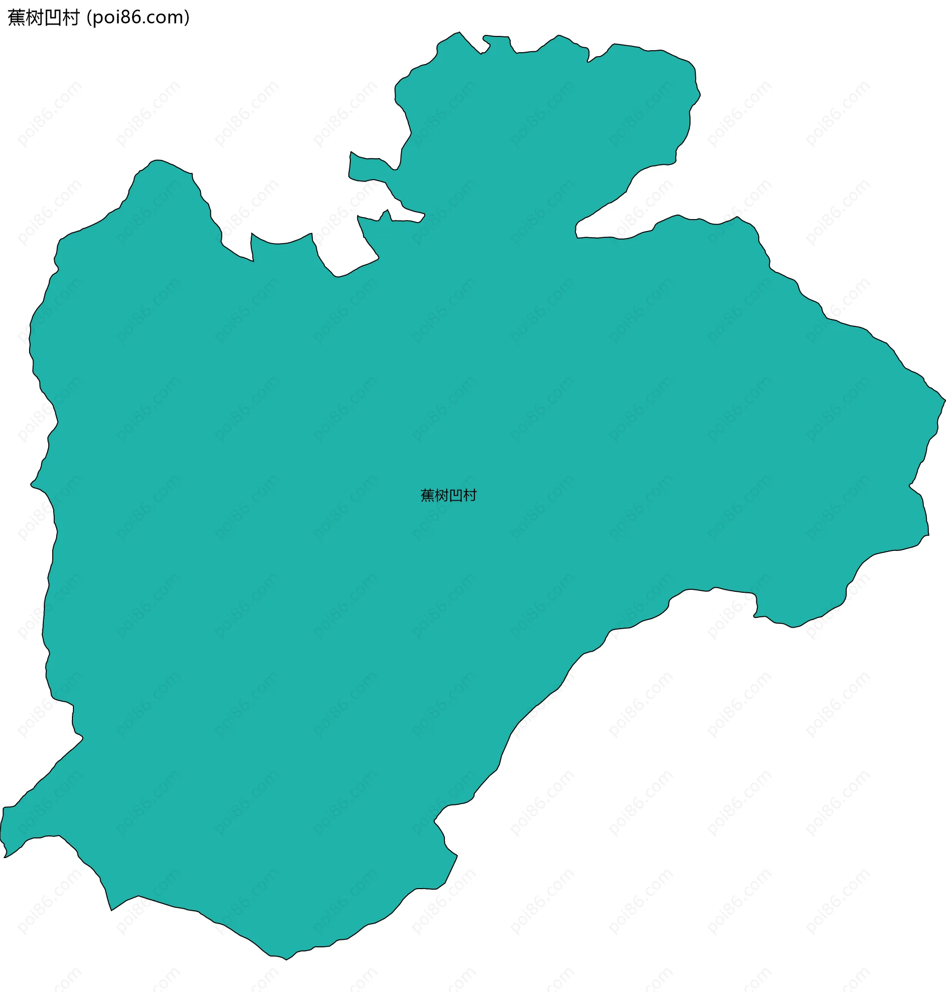 蕉树凹村边界地图