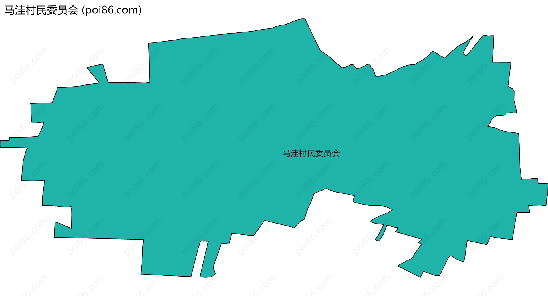 马洼村民委员会边界地图