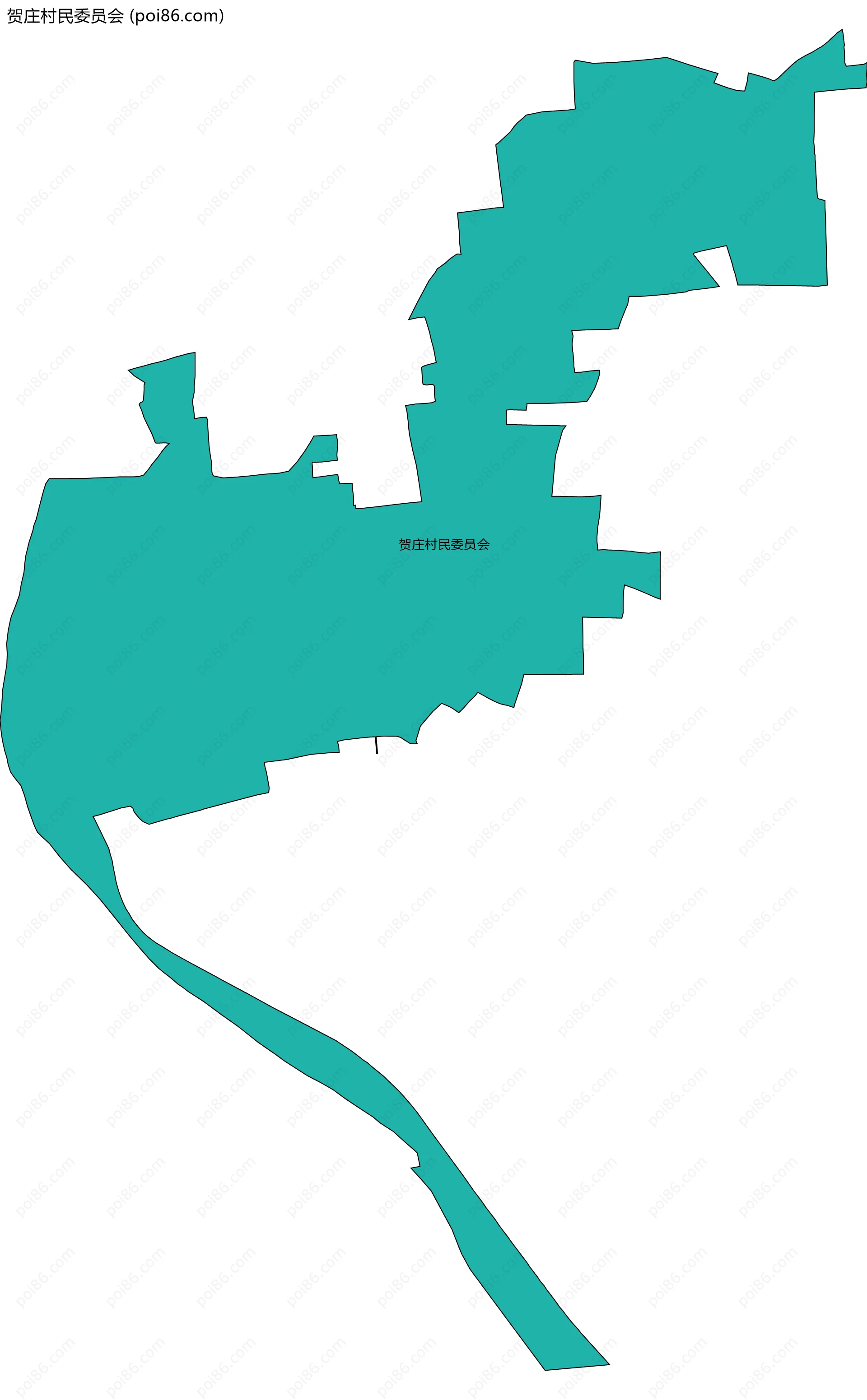 贺庄村民委员会边界地图