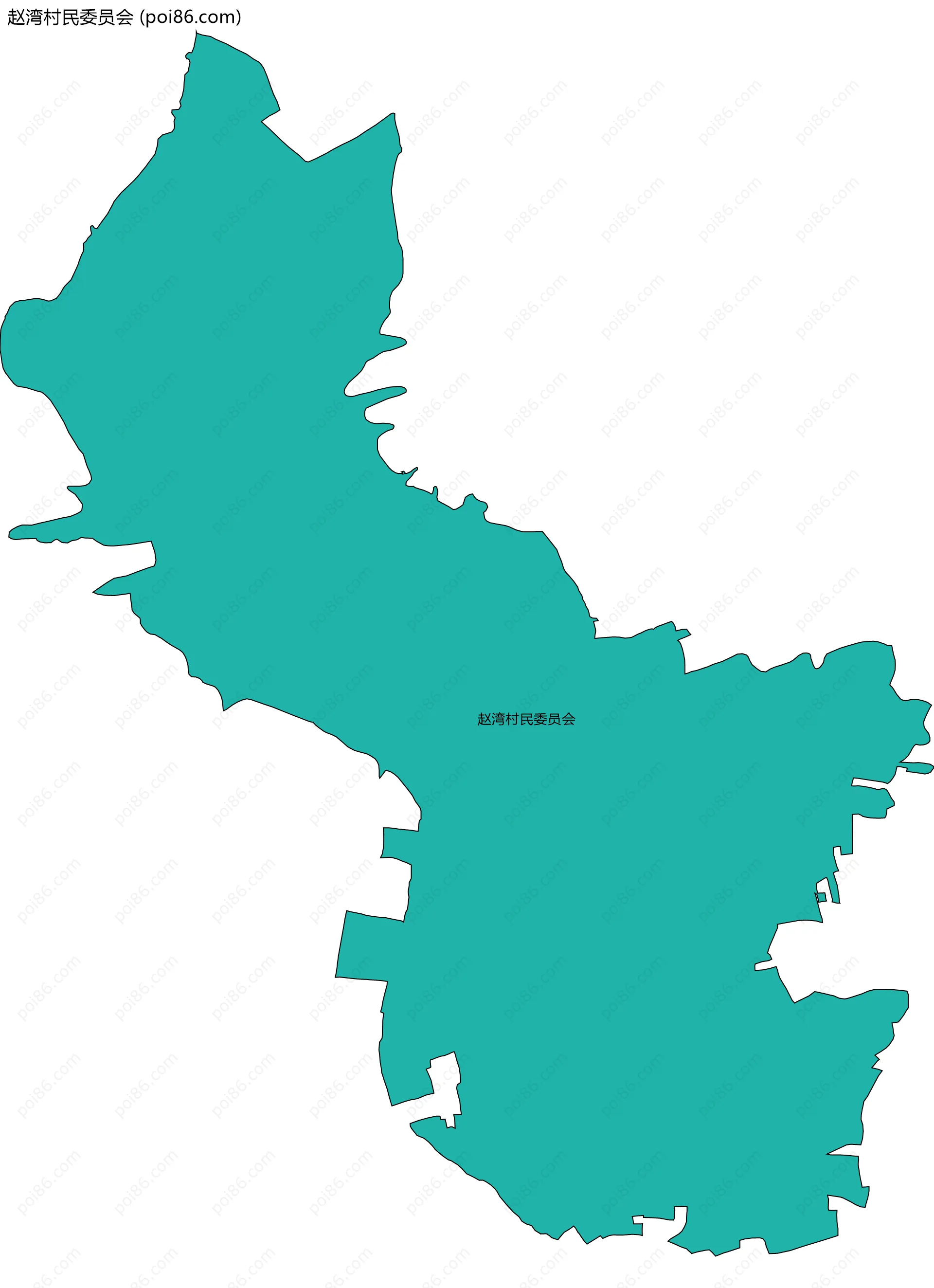 赵湾村民委员会边界地图