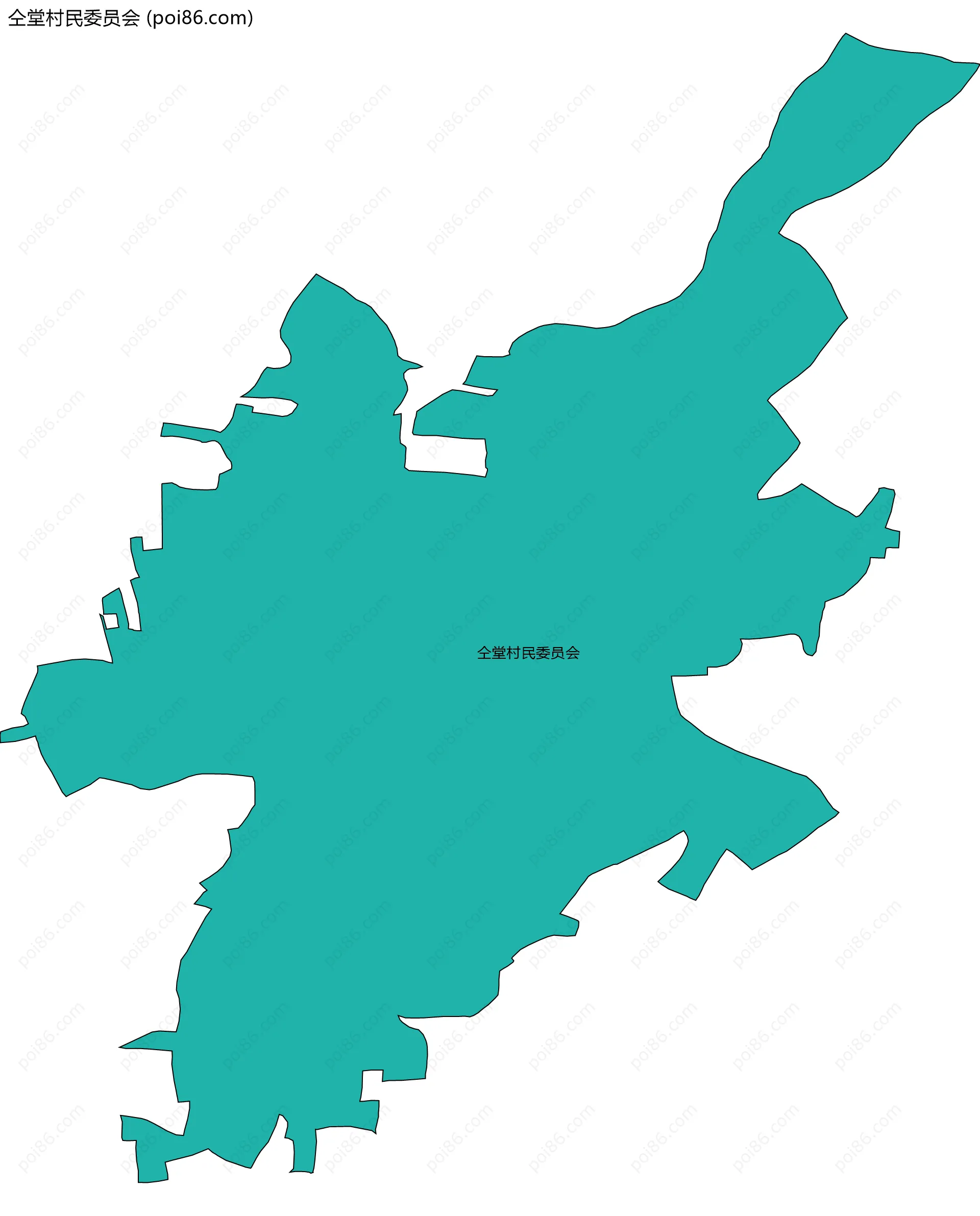 仝堂村民委员会边界地图