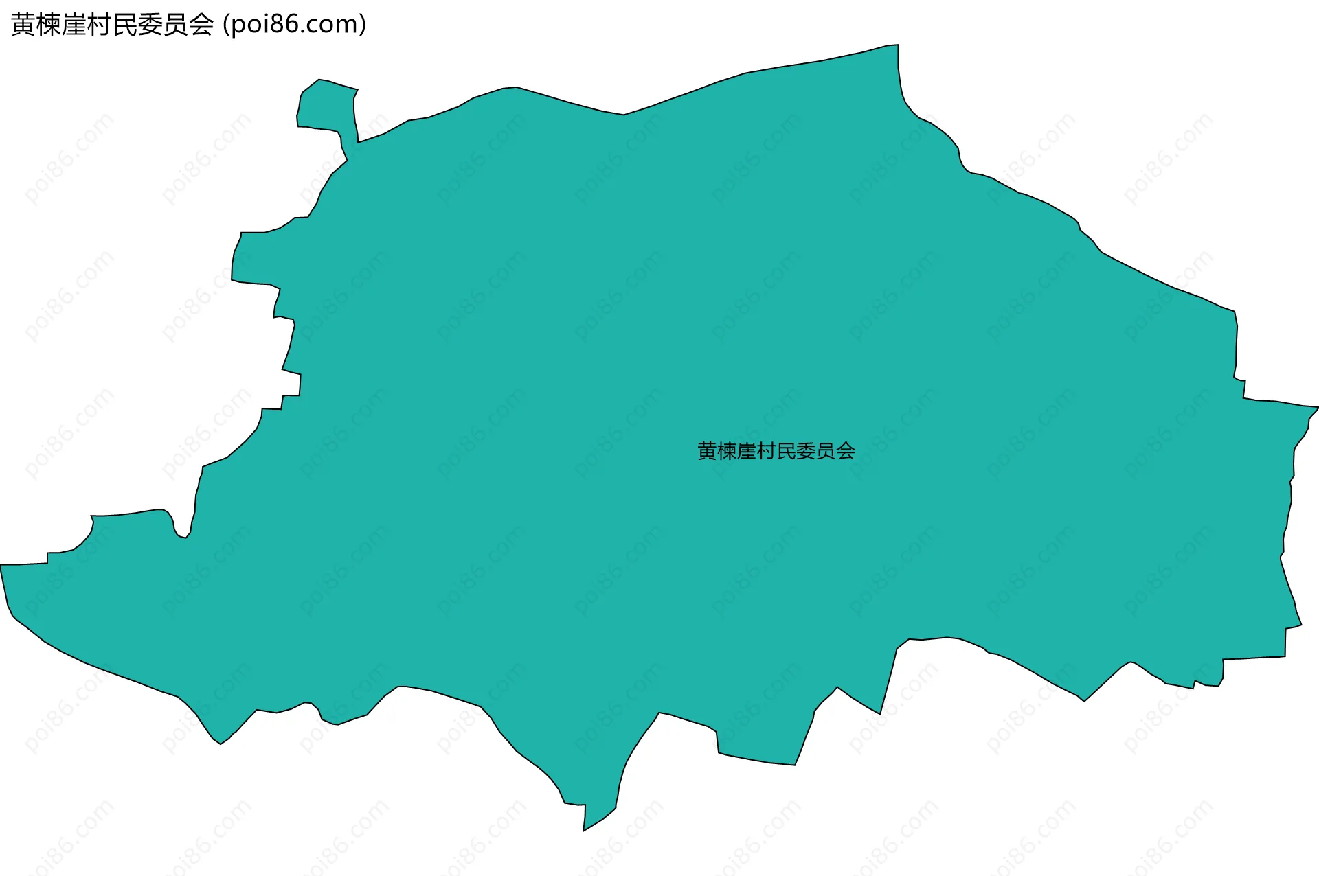 黄楝崖村民委员会边界地图