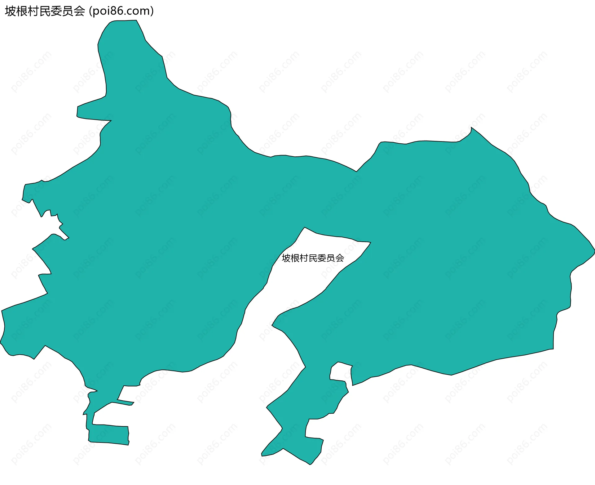 坡根村民委员会边界地图