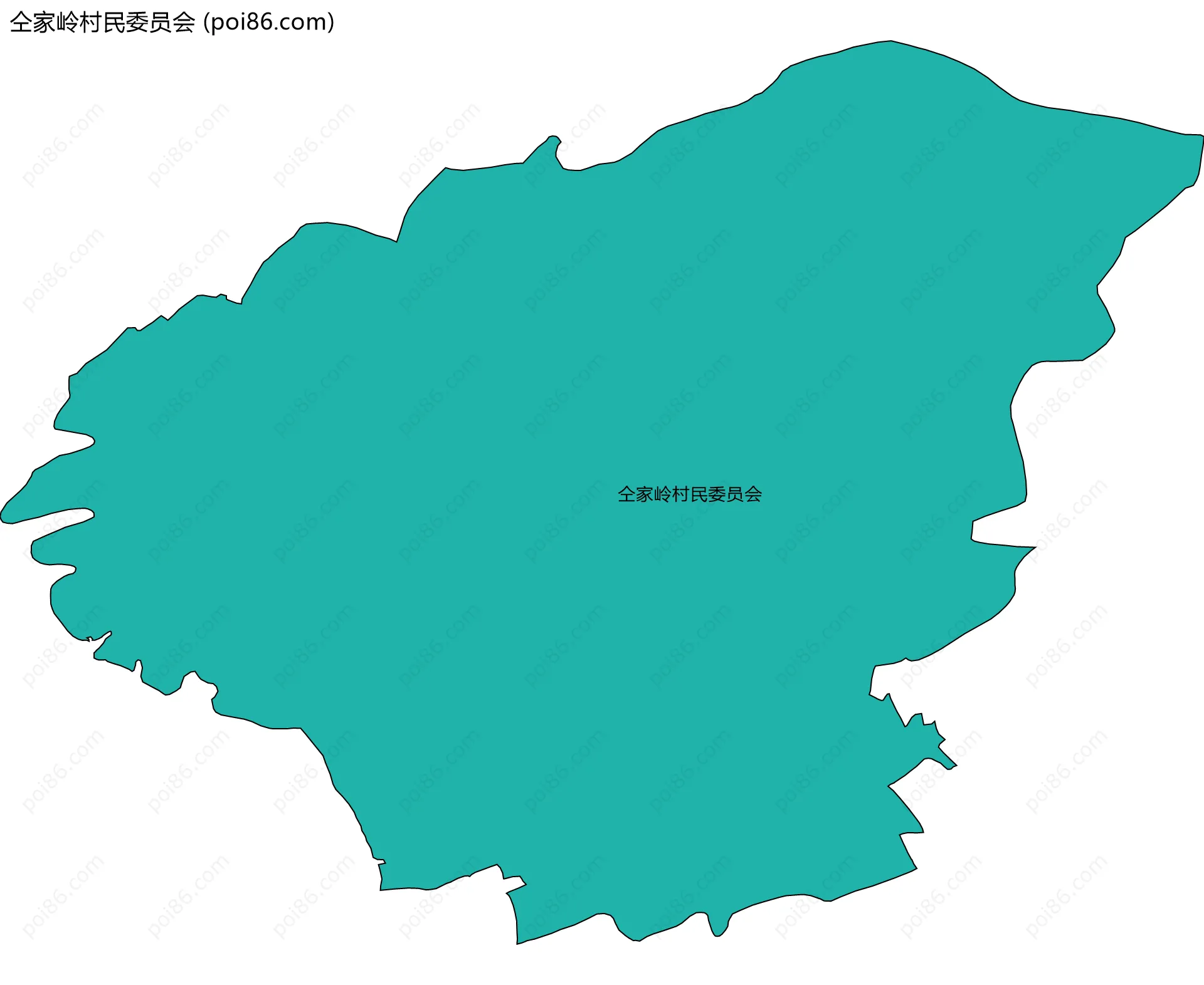 仝家岭村民委员会边界地图