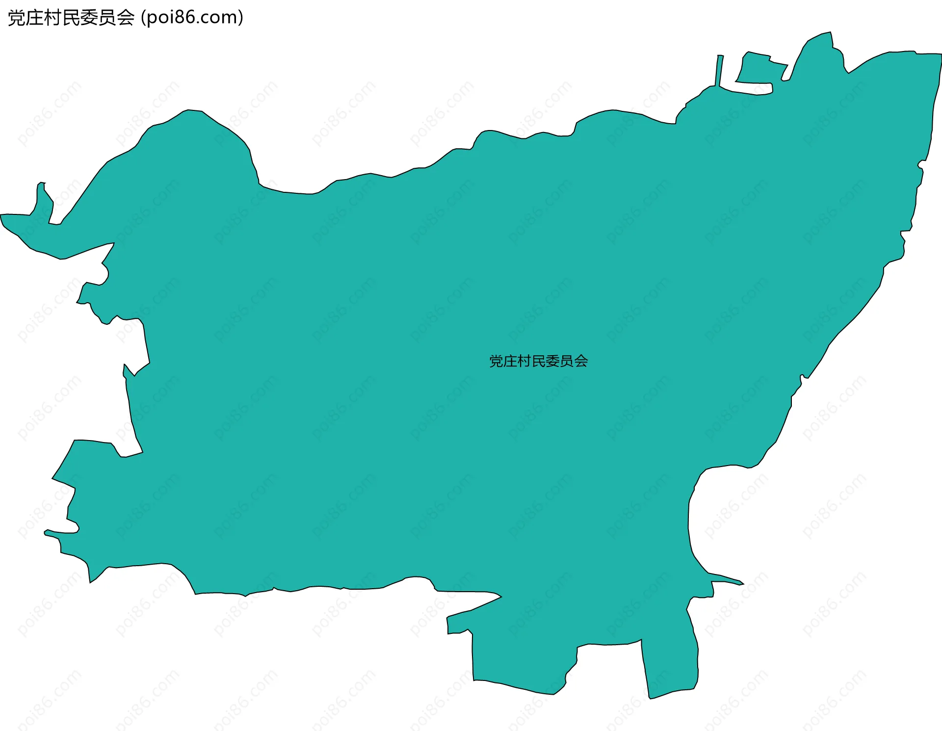 党庄村民委员会边界地图
