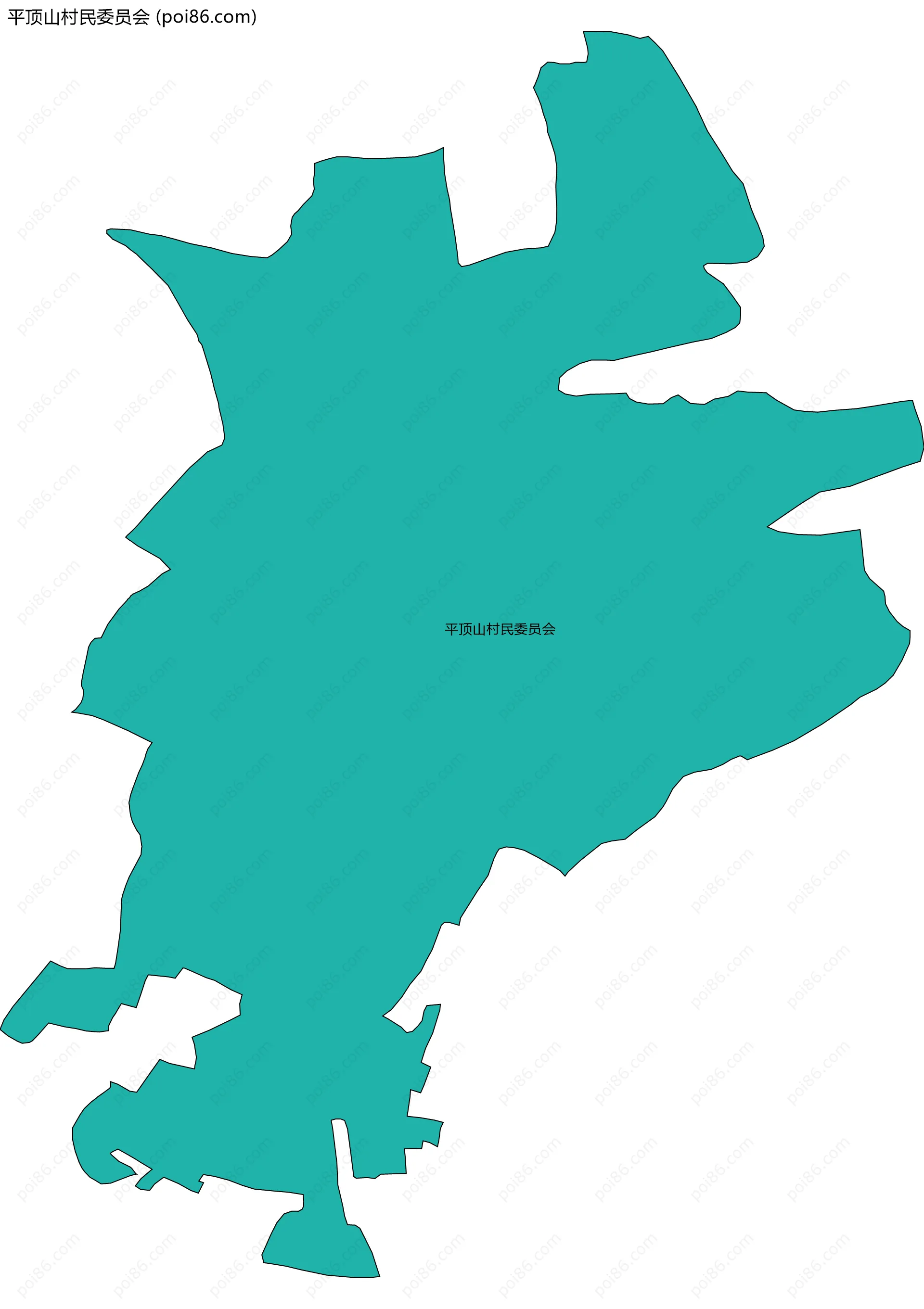 平顶山村民委员会边界地图
