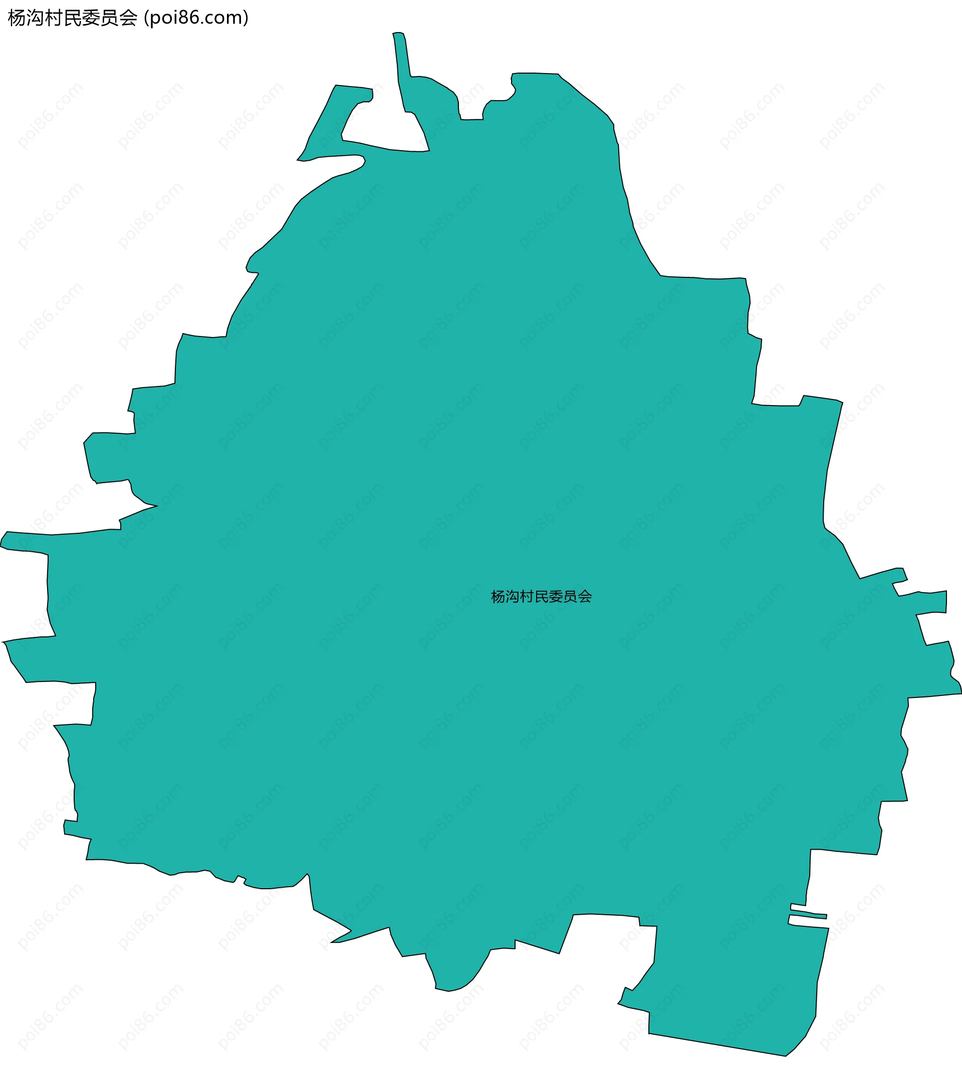 杨沟村民委员会边界地图