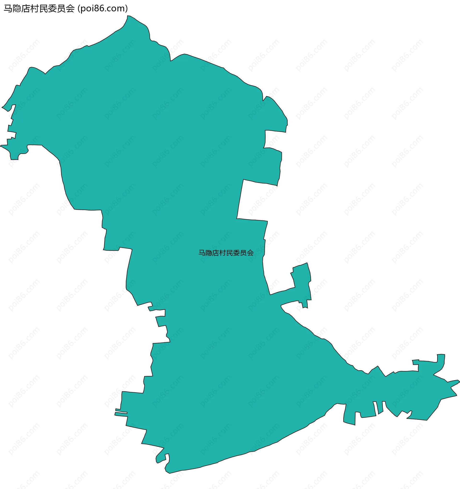 马隐店村民委员会边界地图