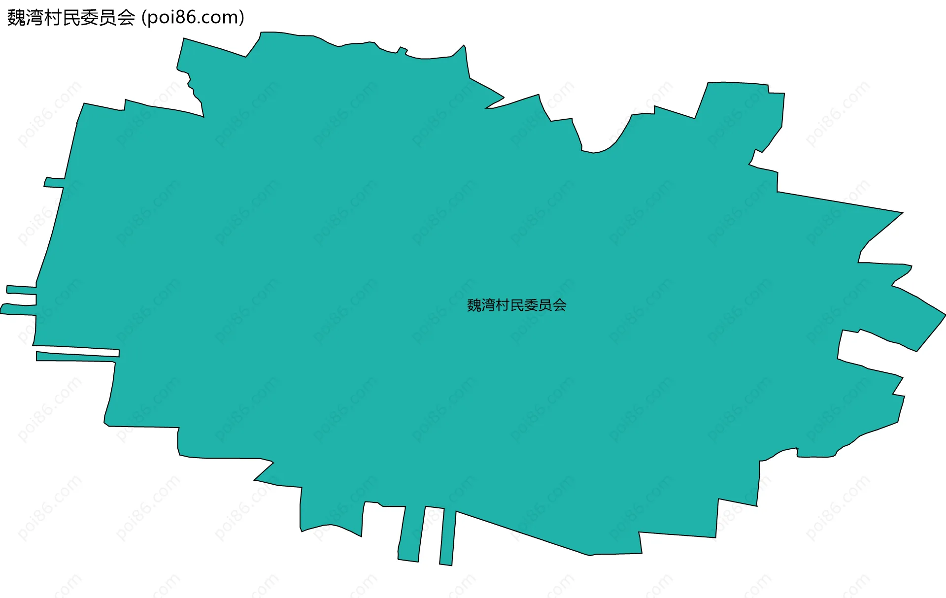 魏湾村民委员会边界地图