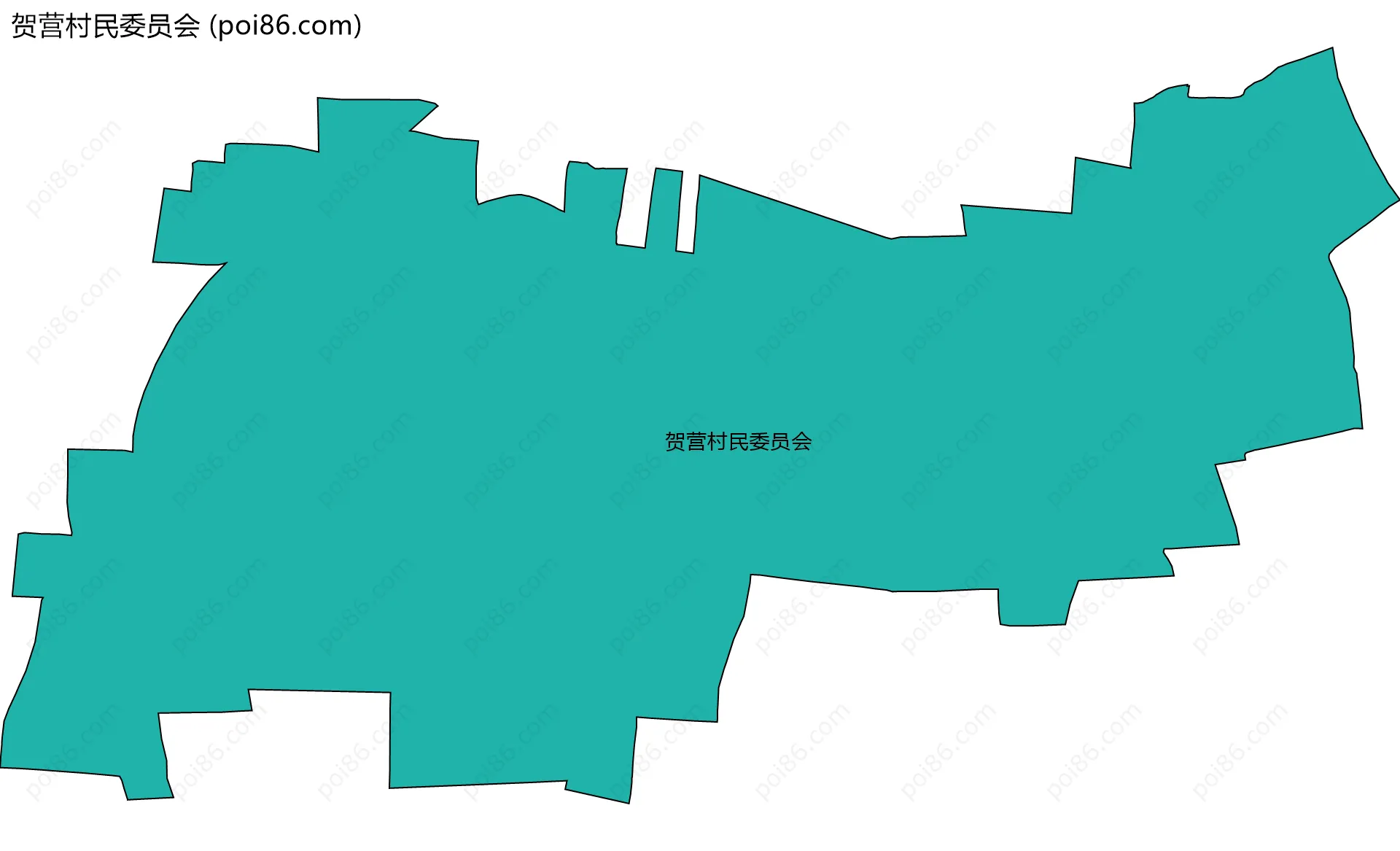 贺营村民委员会边界地图