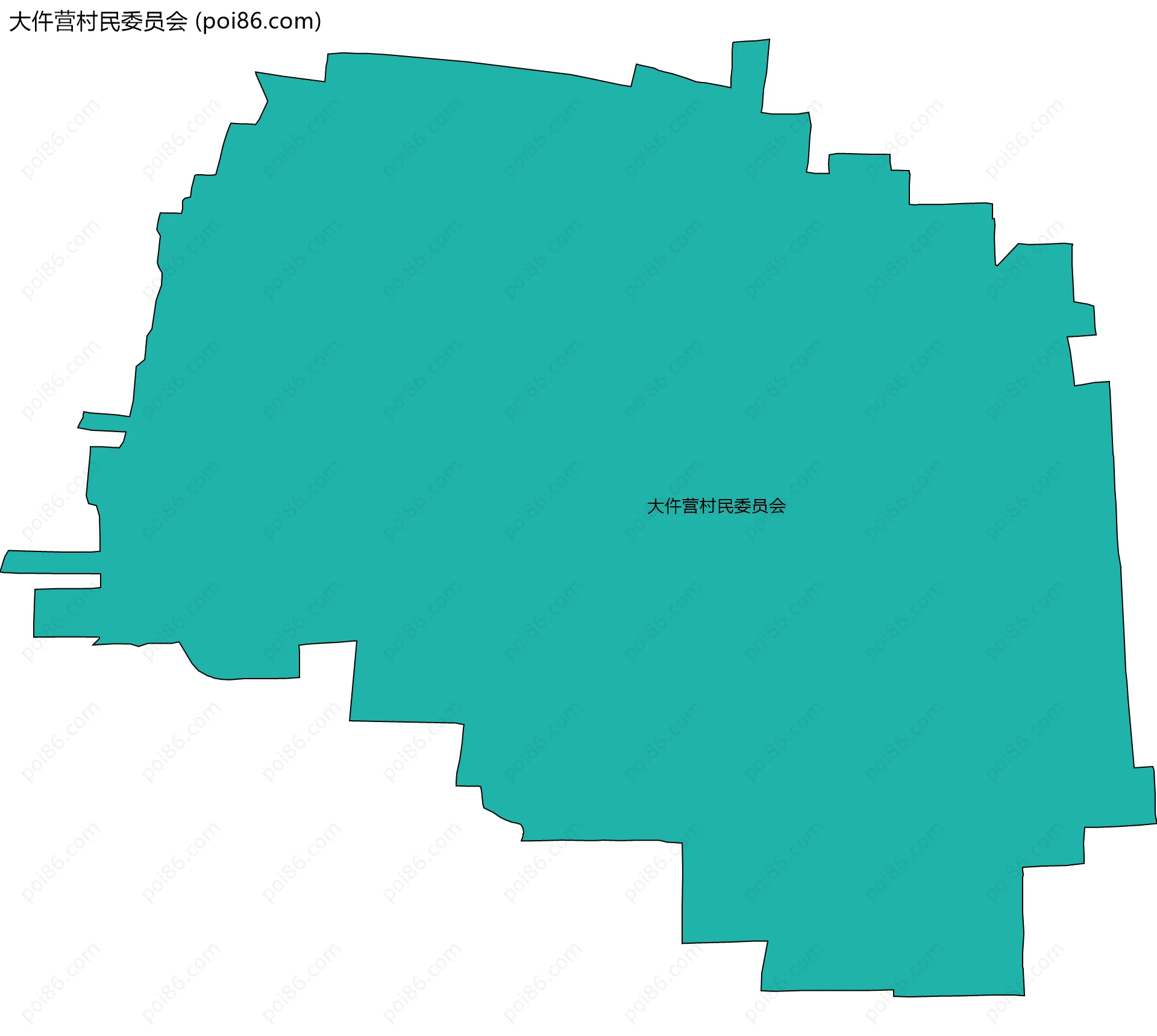 大仵营村民委员会边界地图
