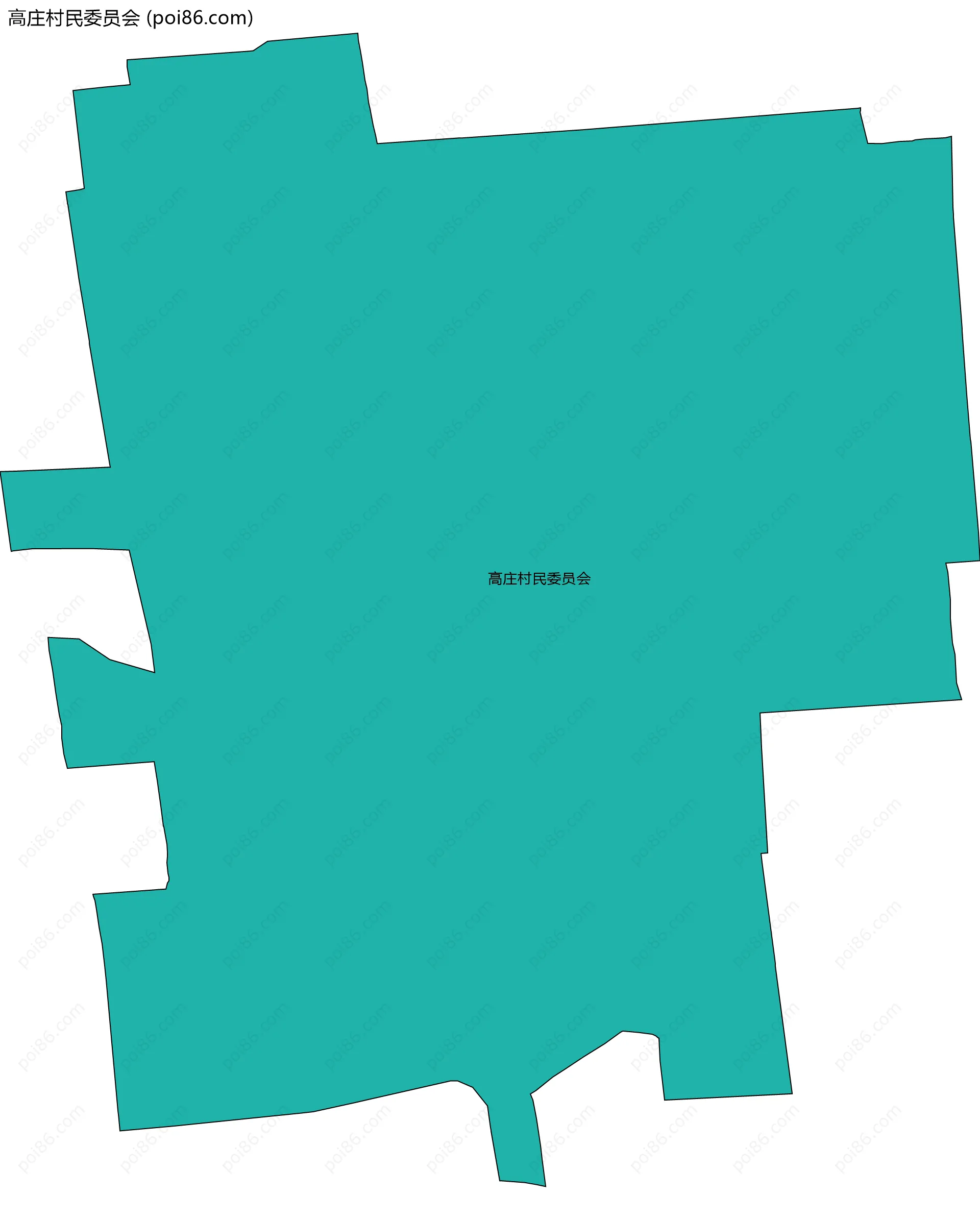 高庄村民委员会边界地图