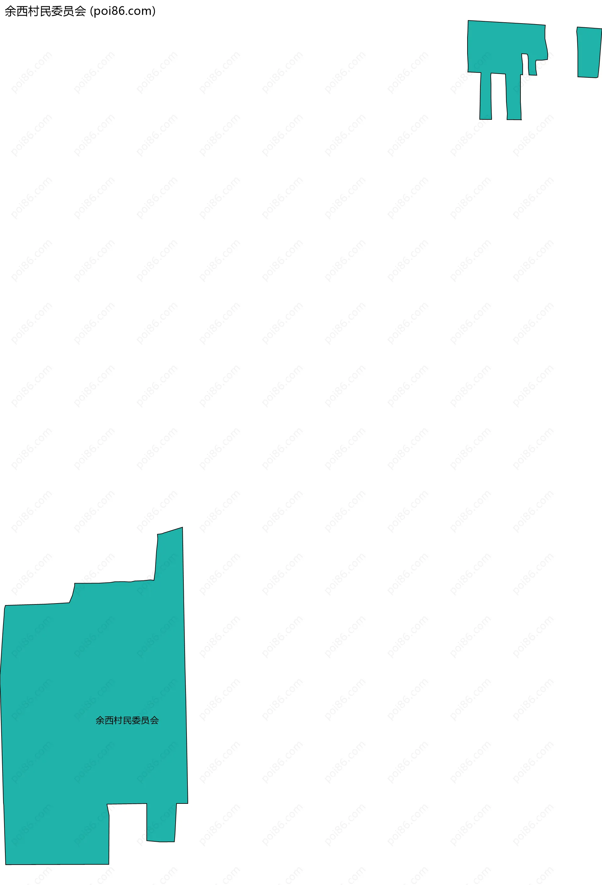 余西村民委员会边界地图