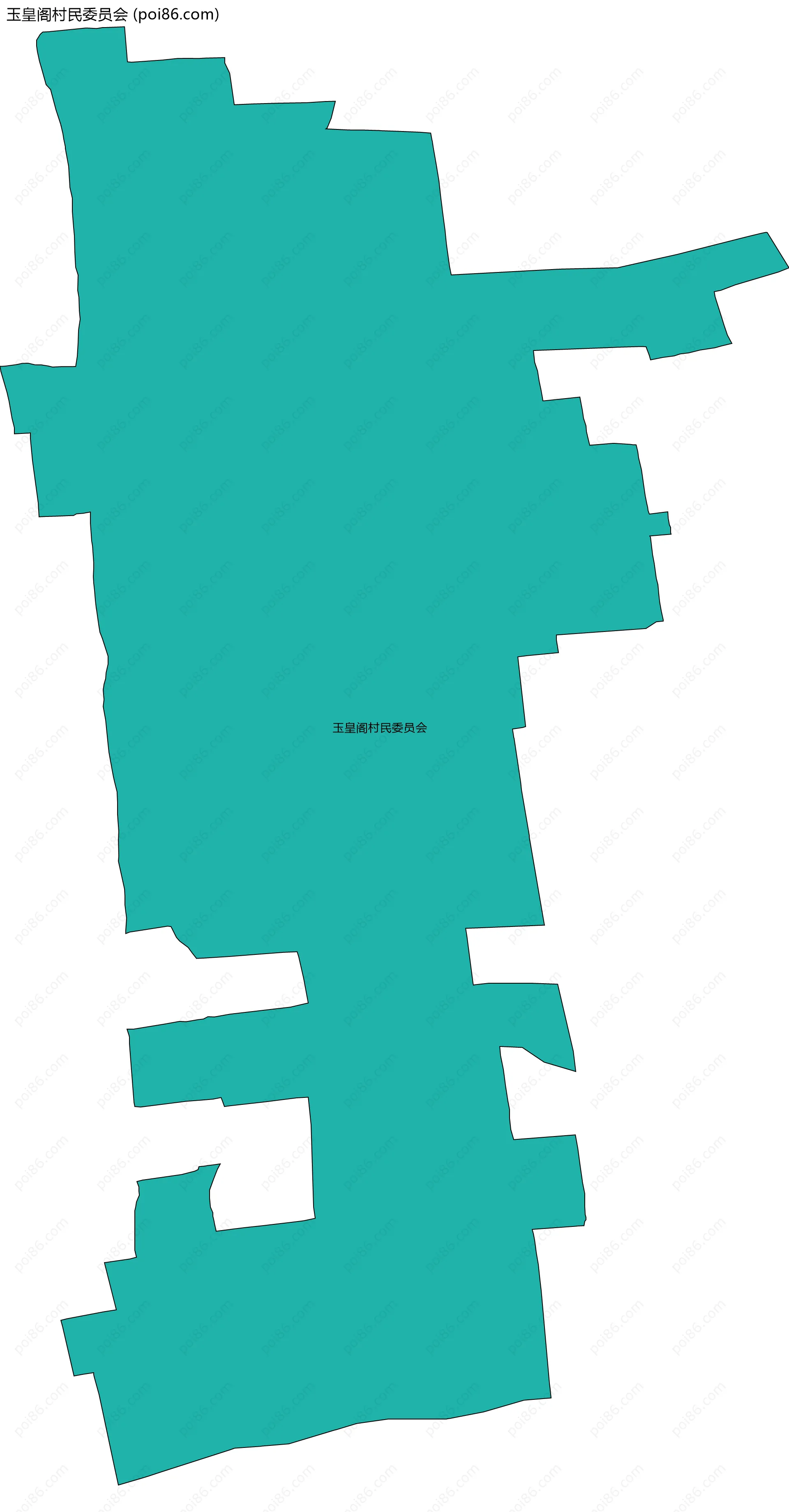 玉皇阁村民委员会边界地图