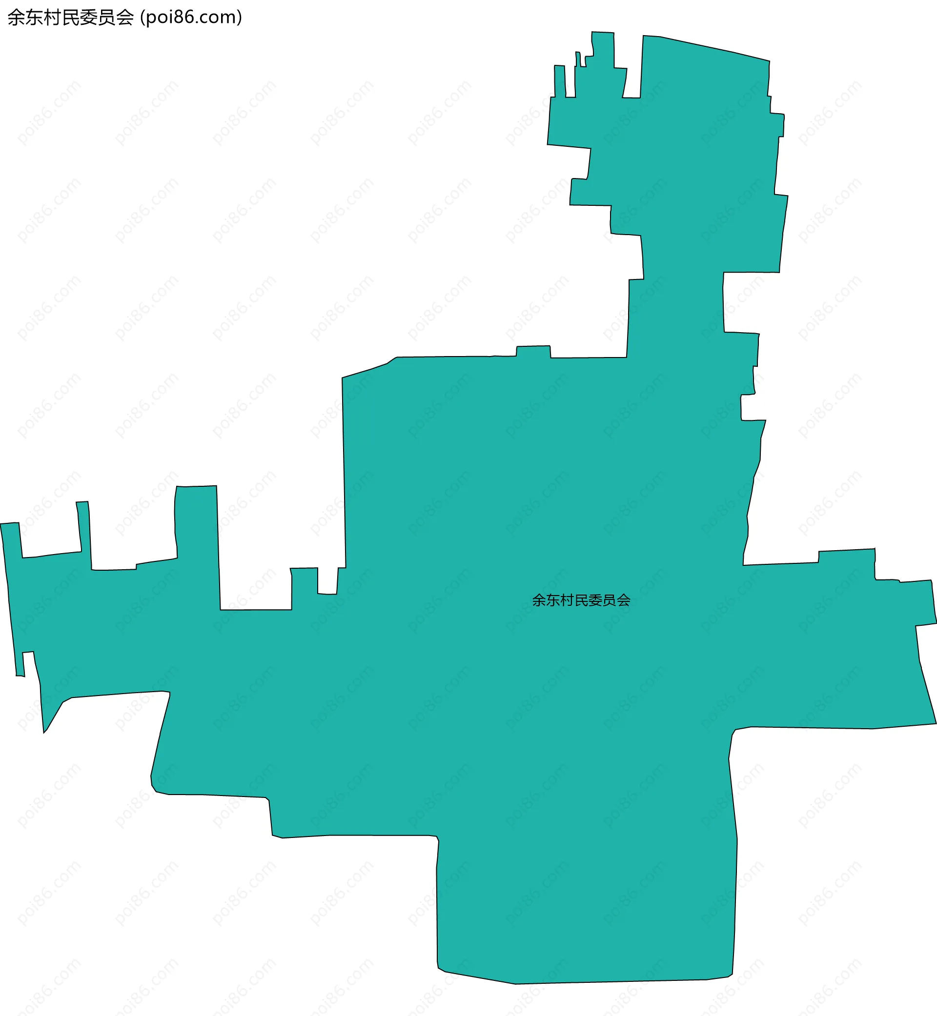 余东村民委员会边界地图