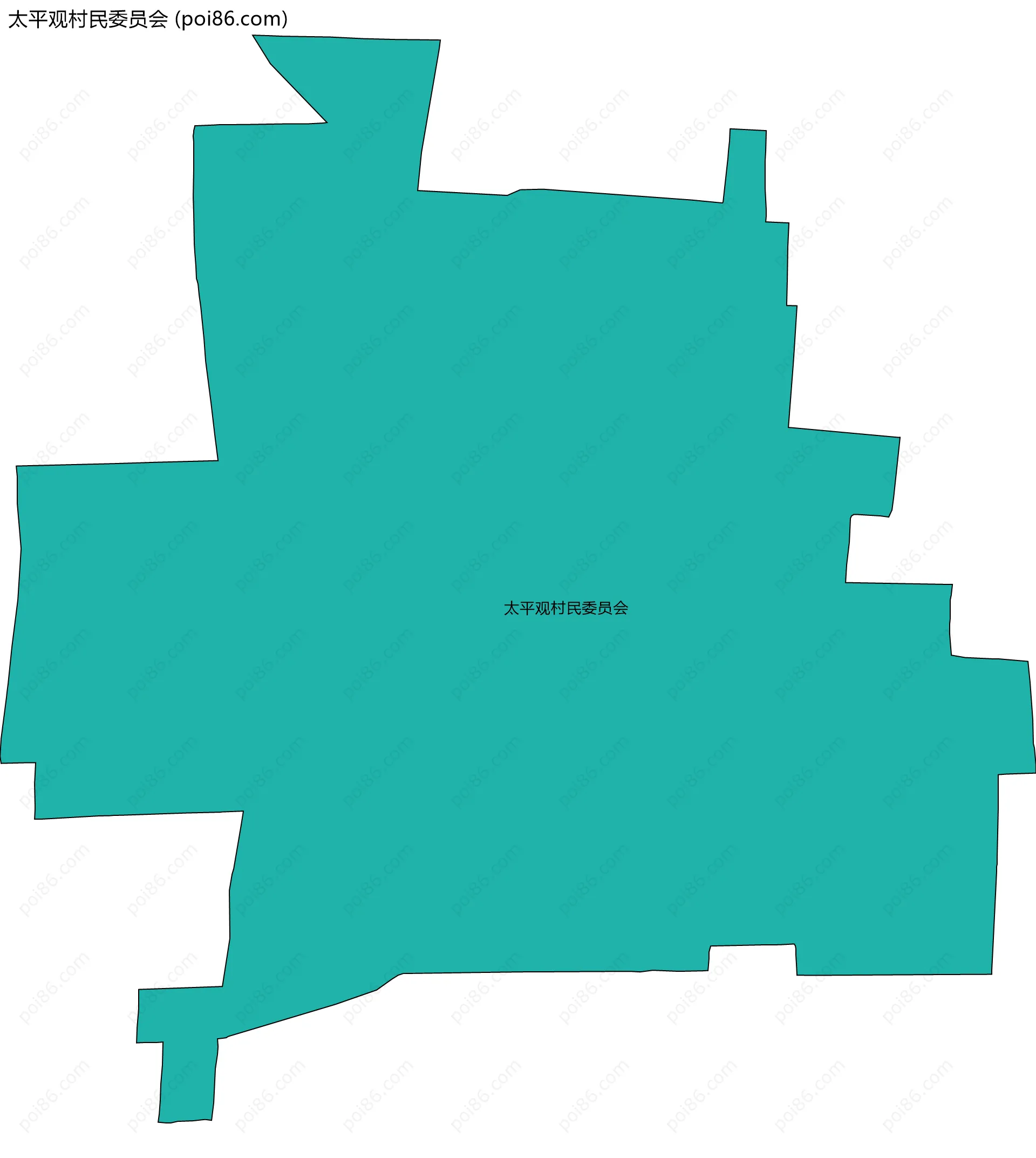 太平观村民委员会边界地图