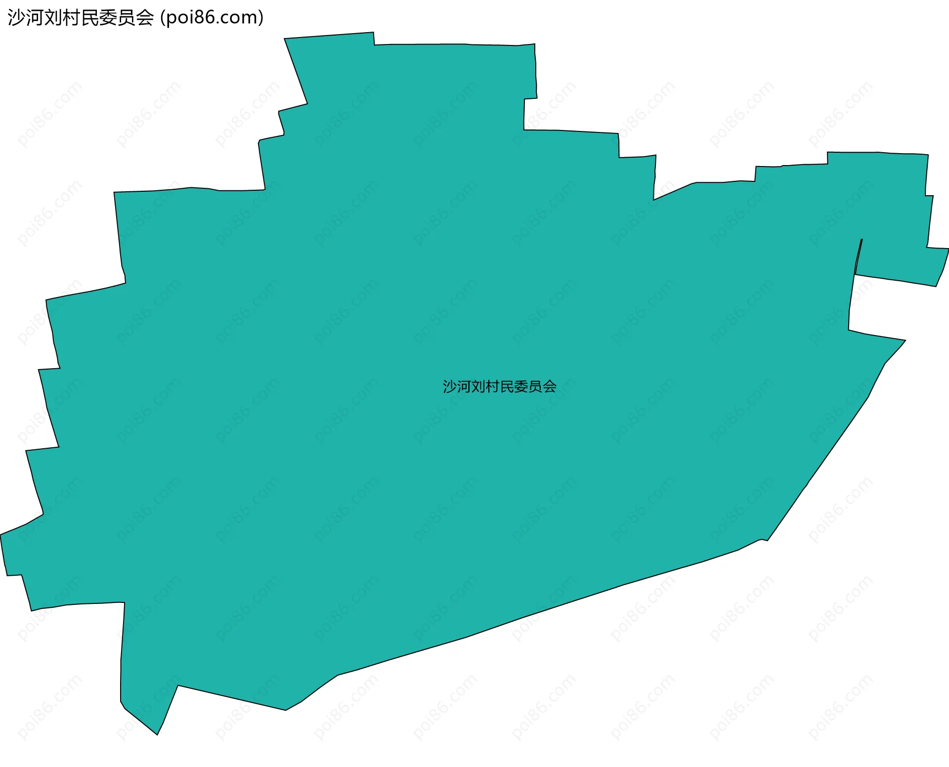 沙河刘村民委员会边界地图