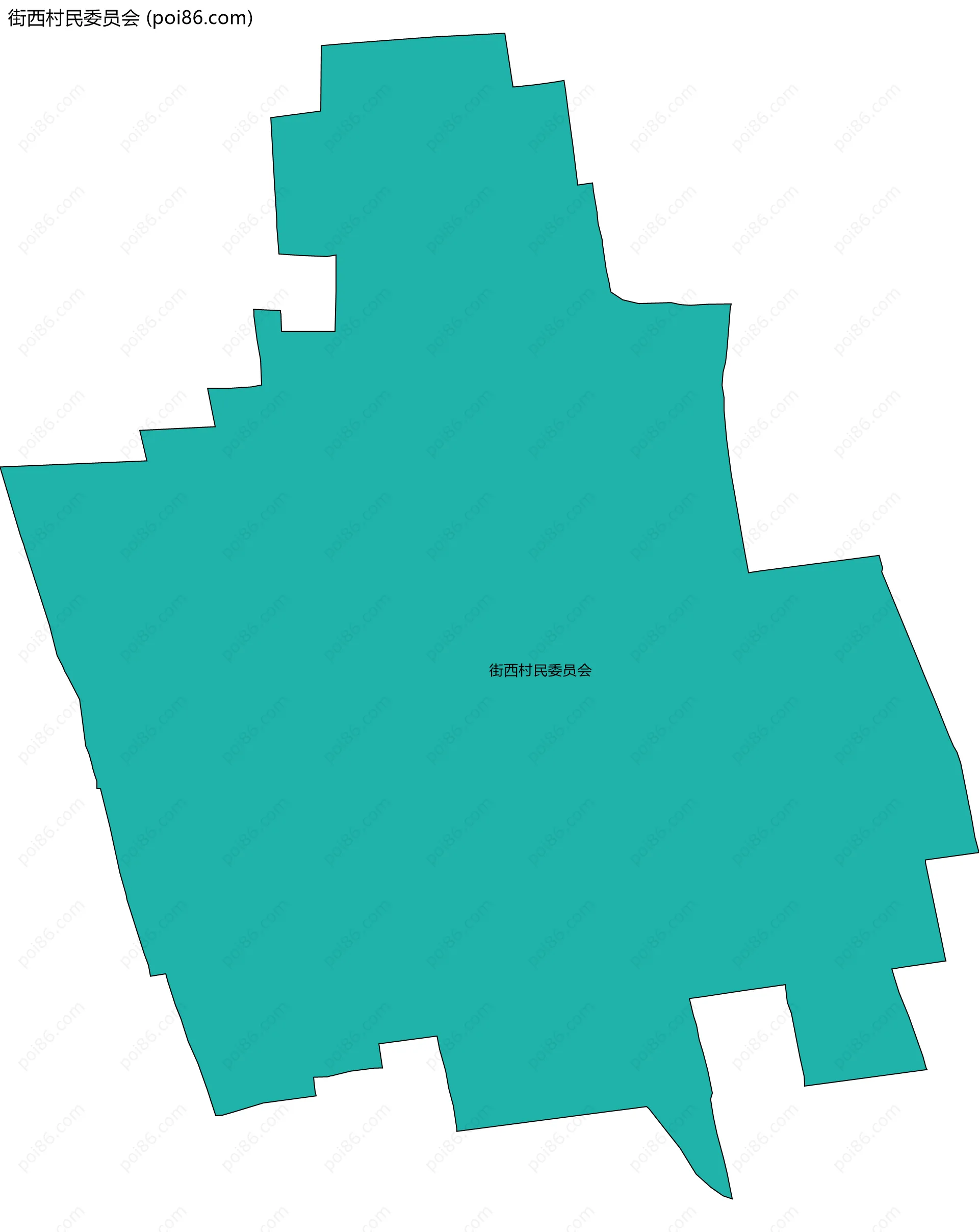 街西村民委员会边界地图