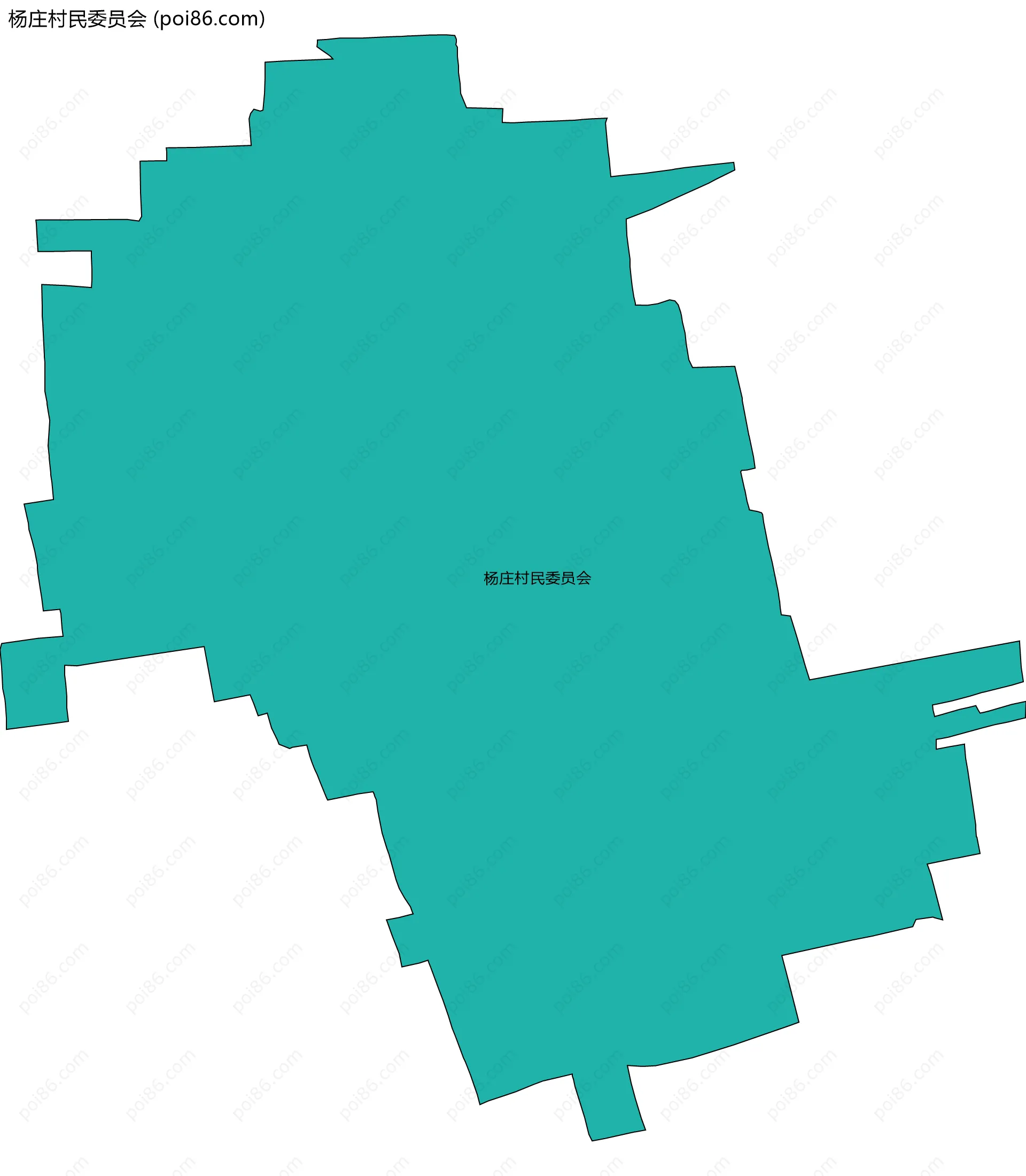 杨庄村民委员会边界地图