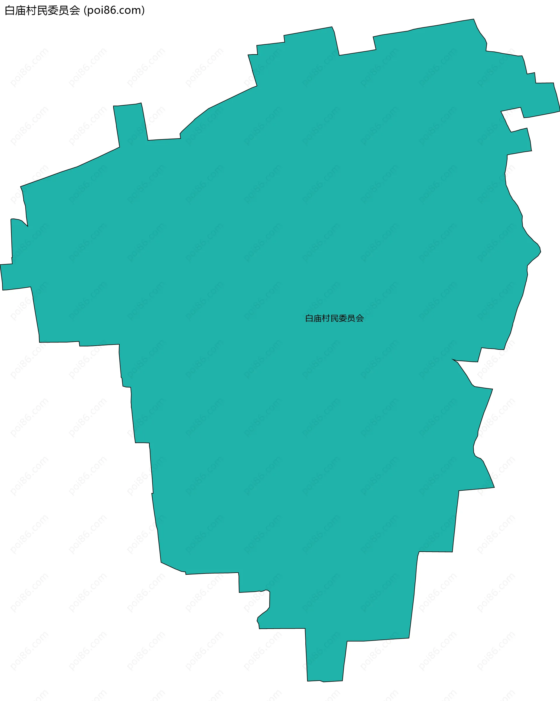 白庙村民委员会边界地图