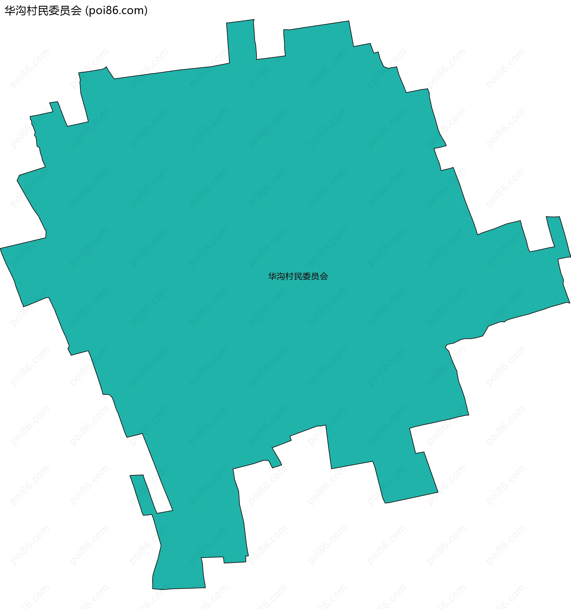 华沟村民委员会边界地图