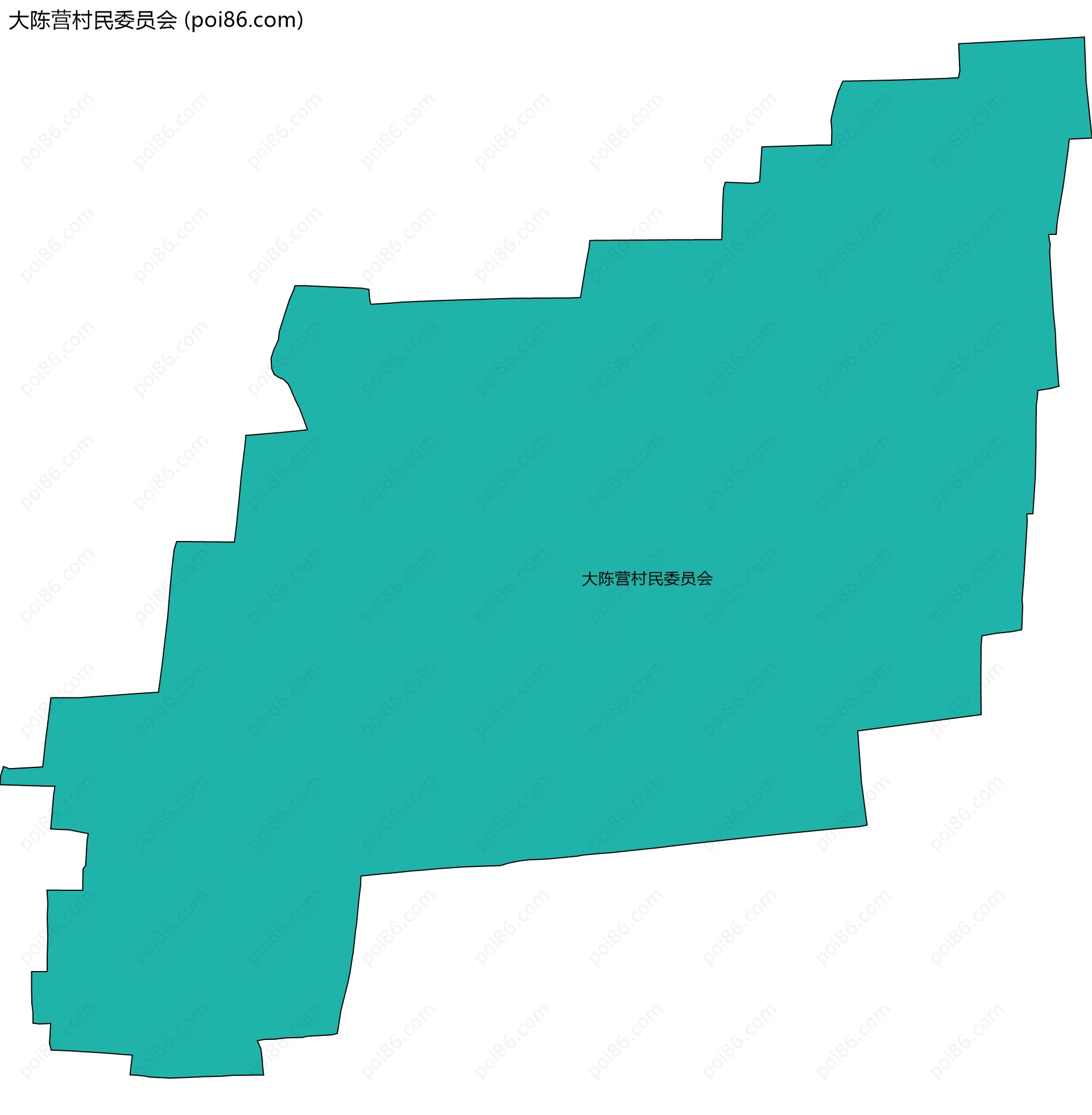 大陈营村民委员会边界地图