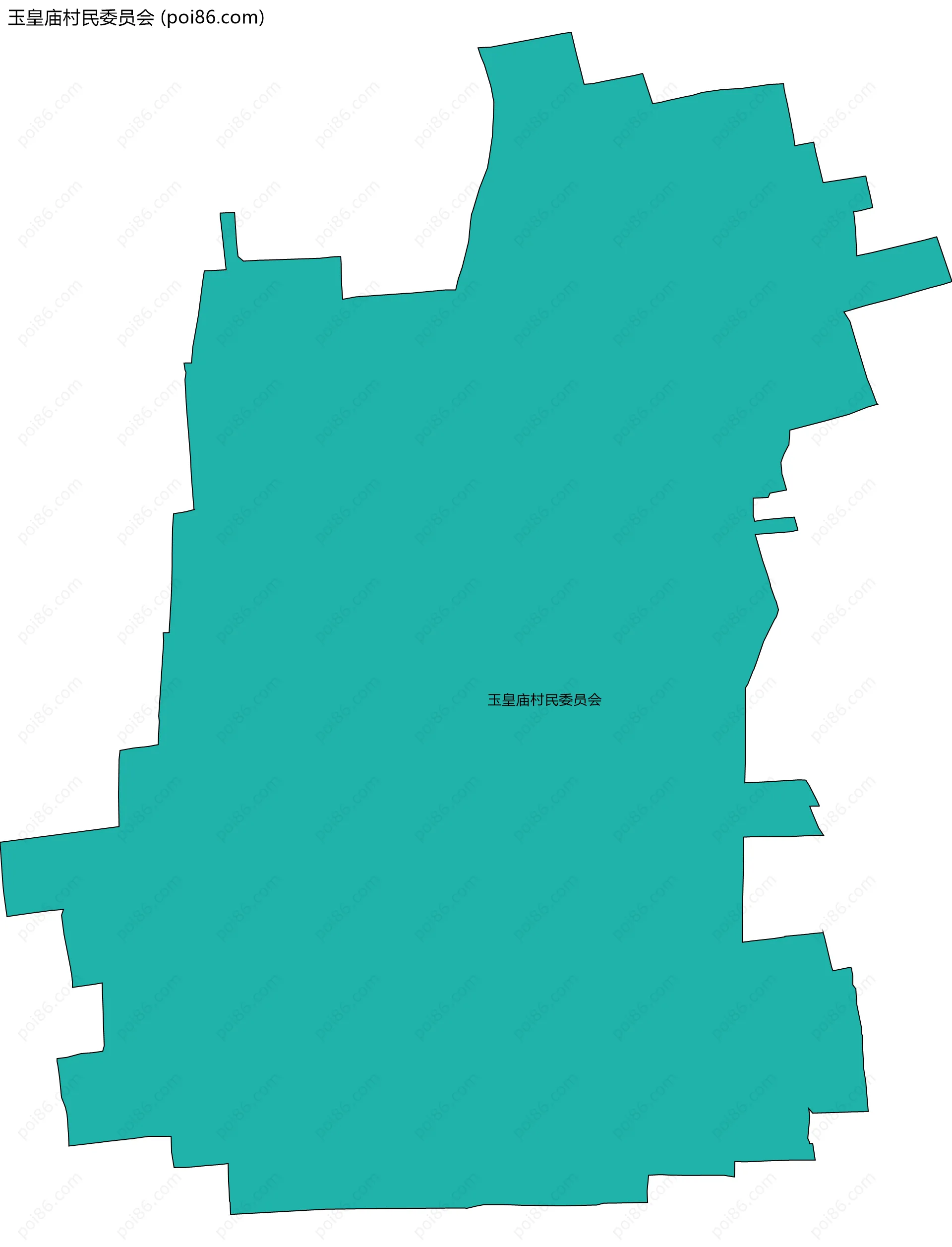 玉皇庙村民委员会边界地图