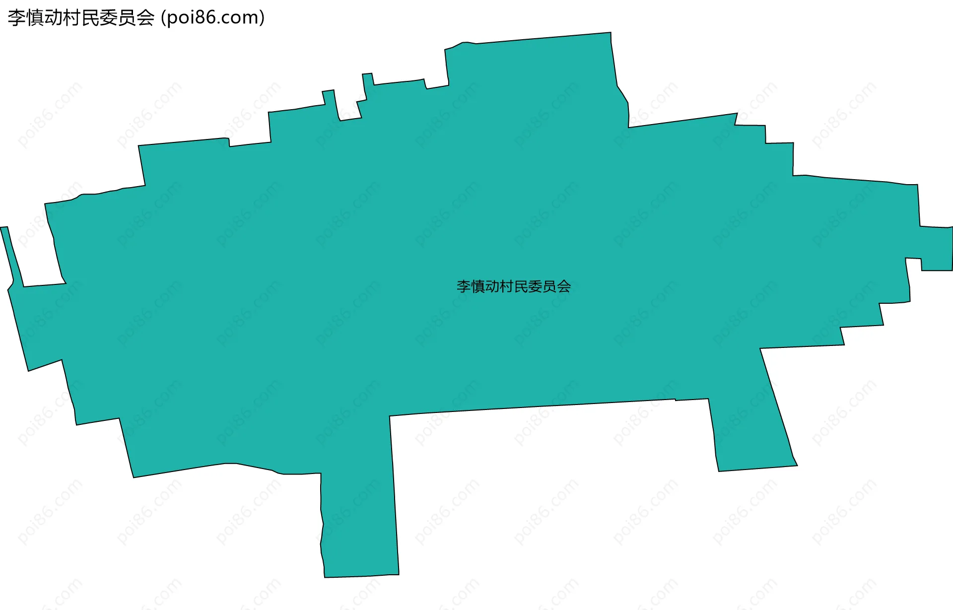 李慎动村民委员会边界地图