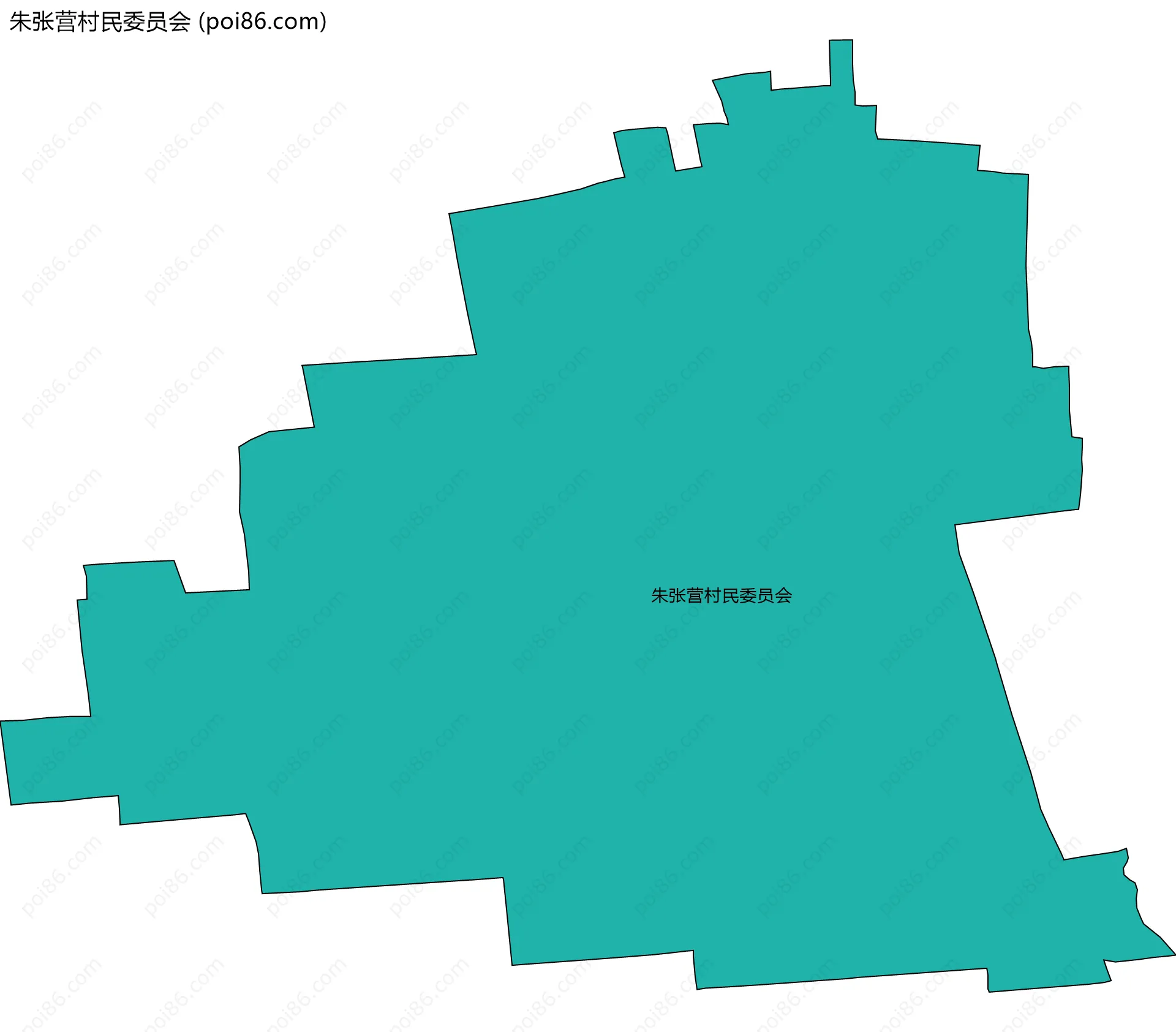 朱张营村民委员会边界地图