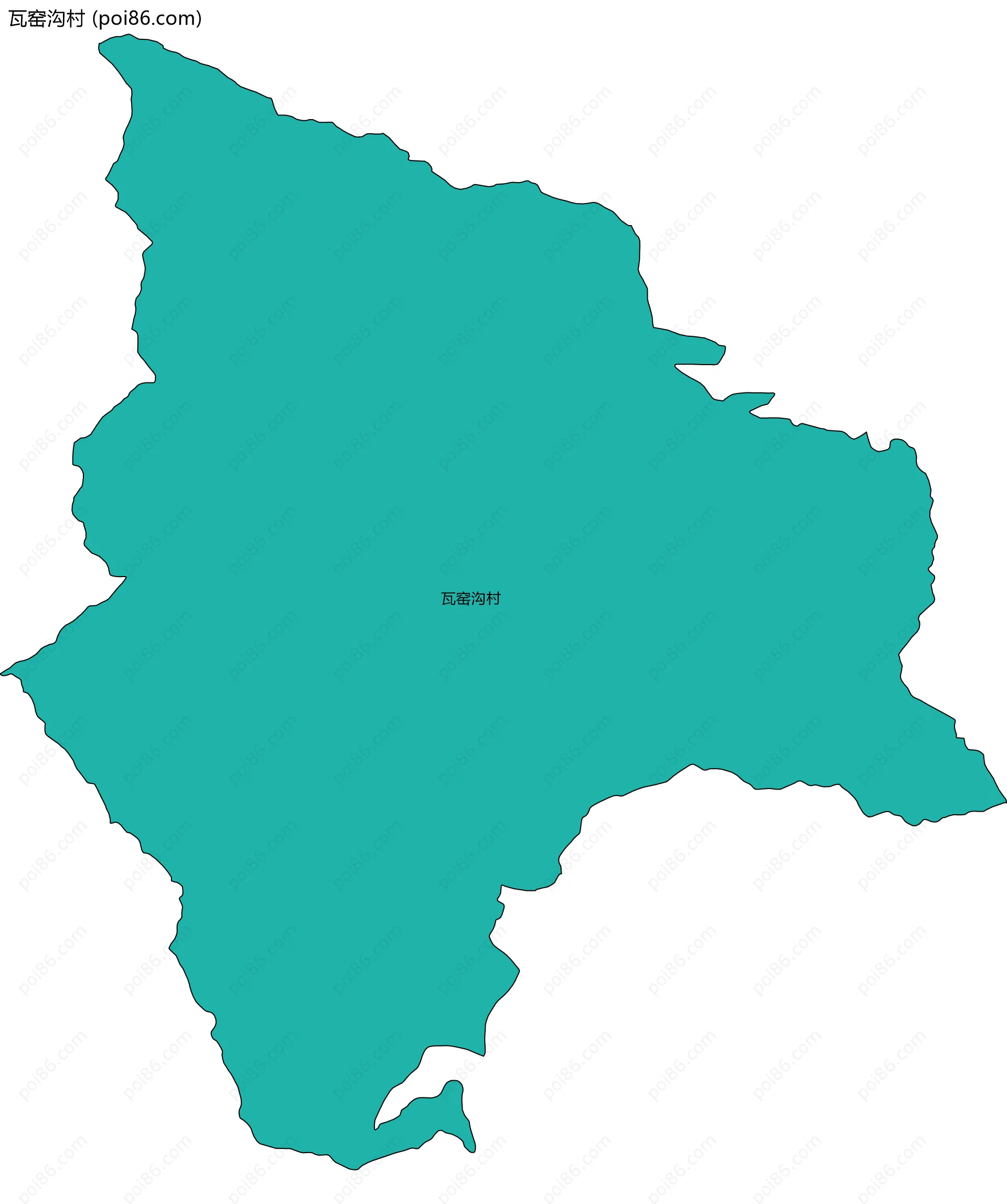 瓦窑沟村边界地图