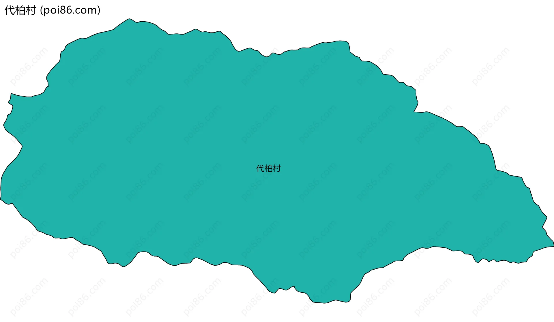 代柏村边界地图