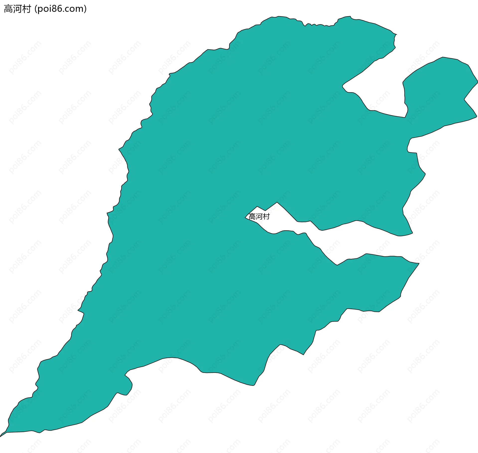 高河村边界地图