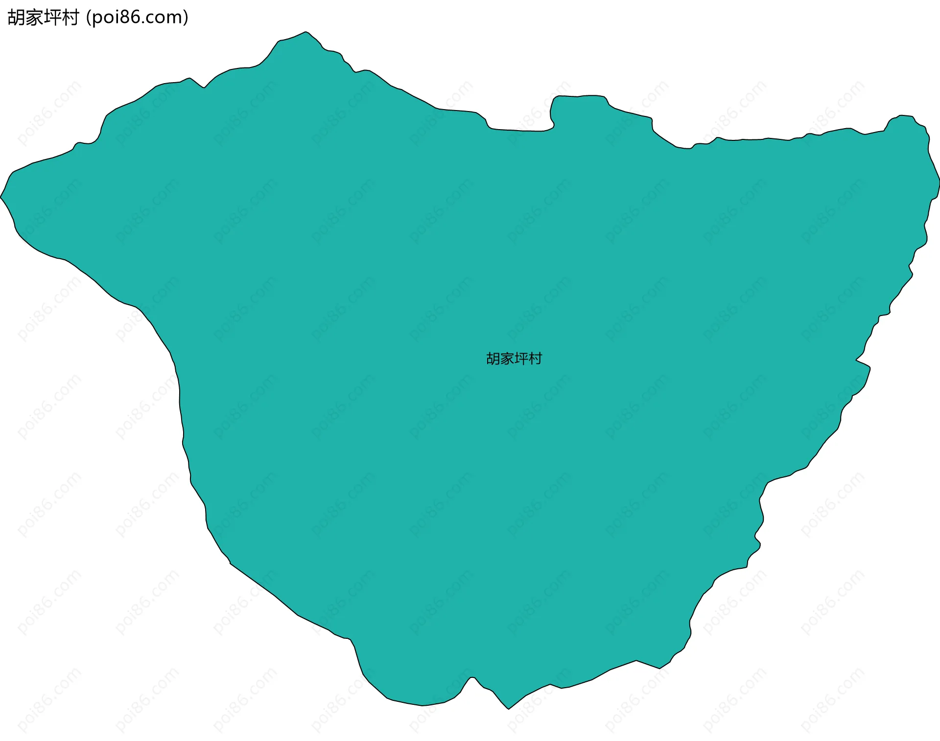 胡家坪村边界地图