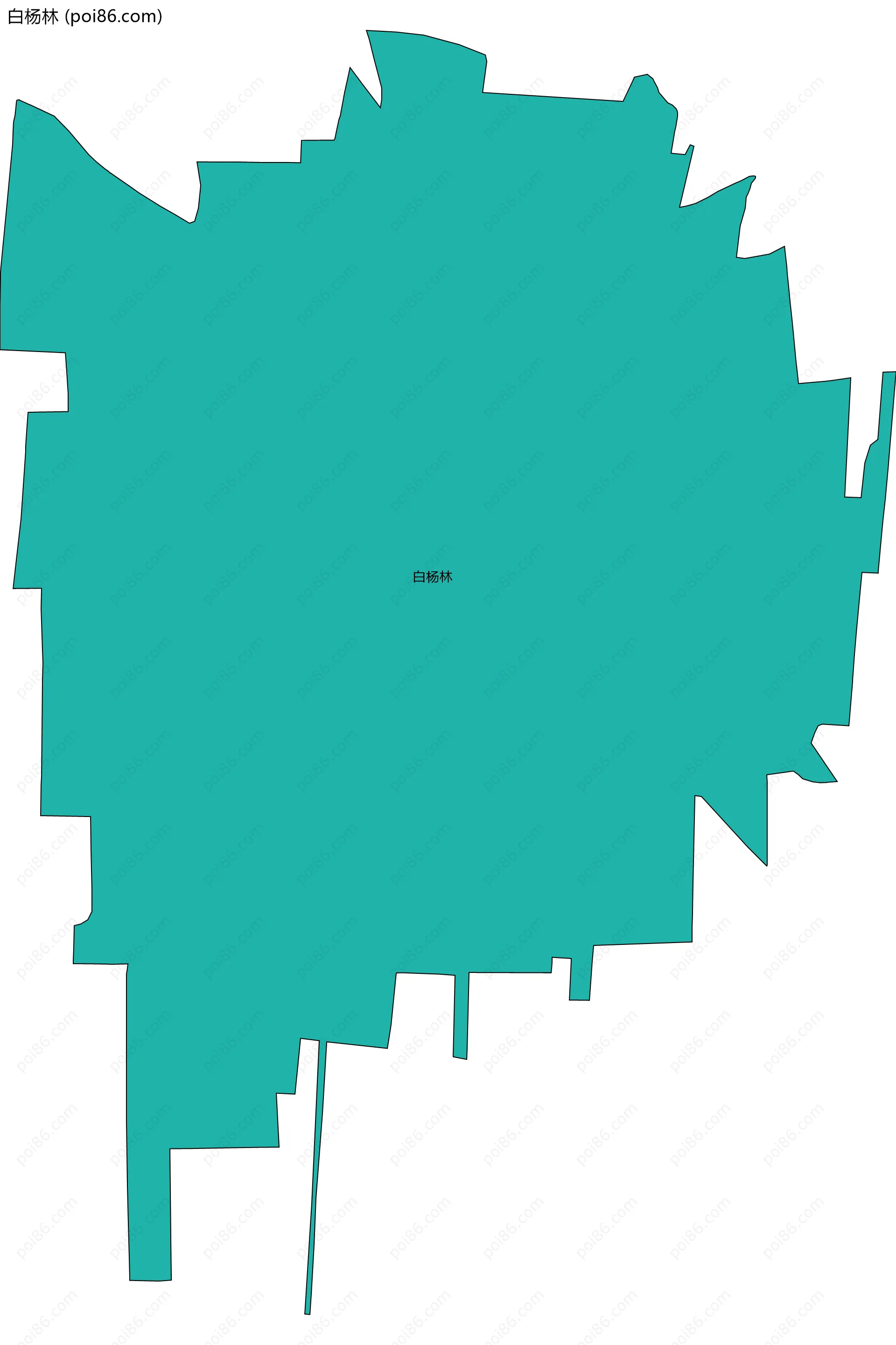 白杨林边界地图