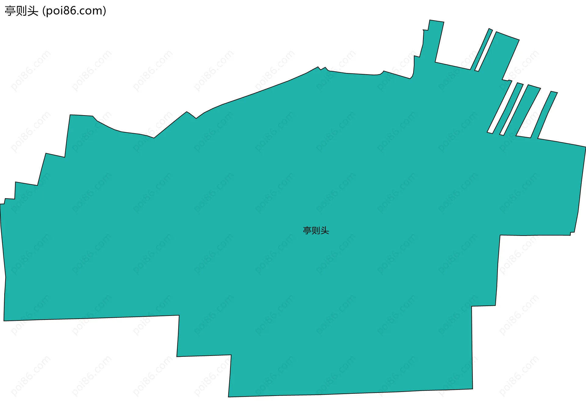 亭则头边界地图