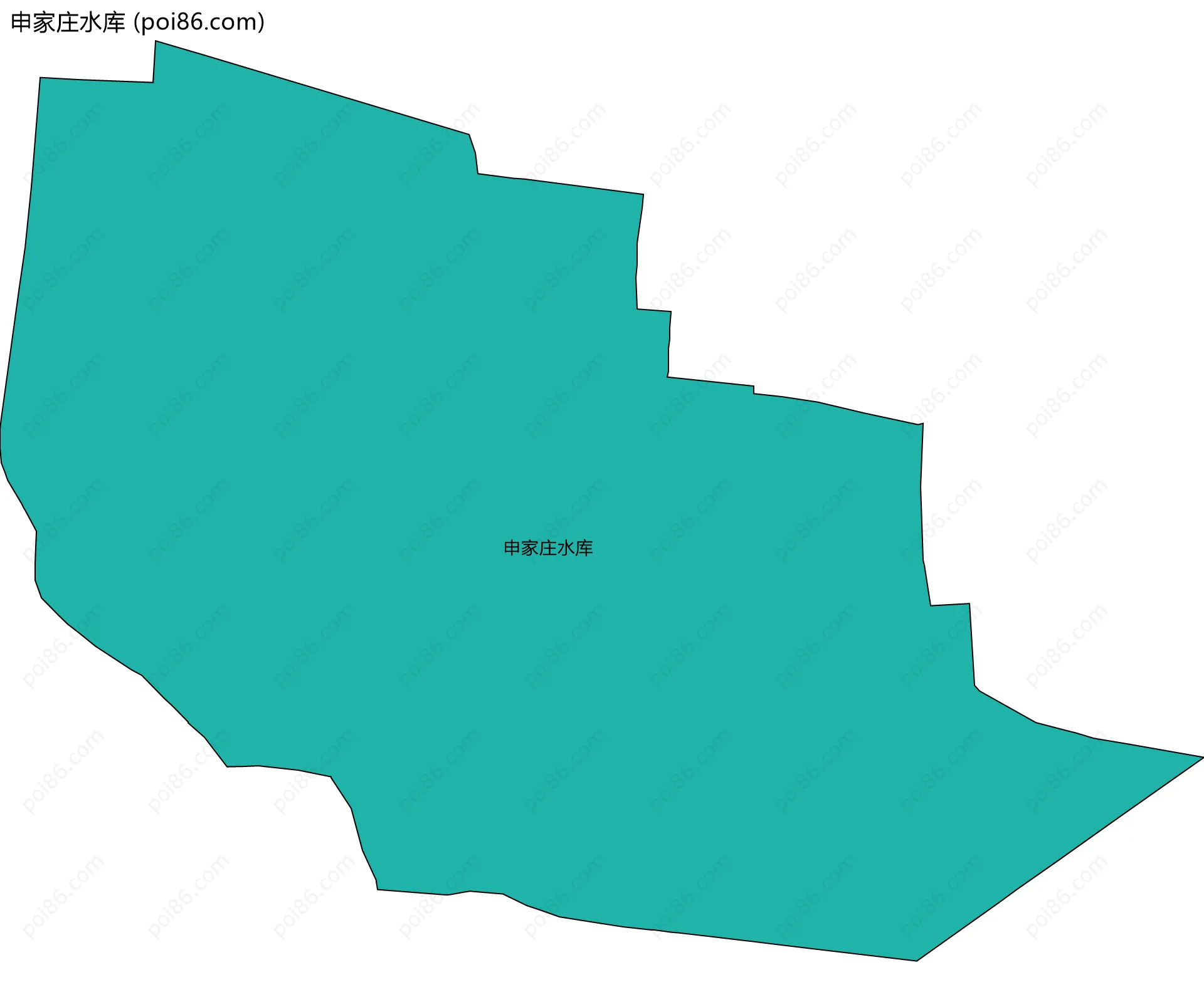 申家庄水库边界地图