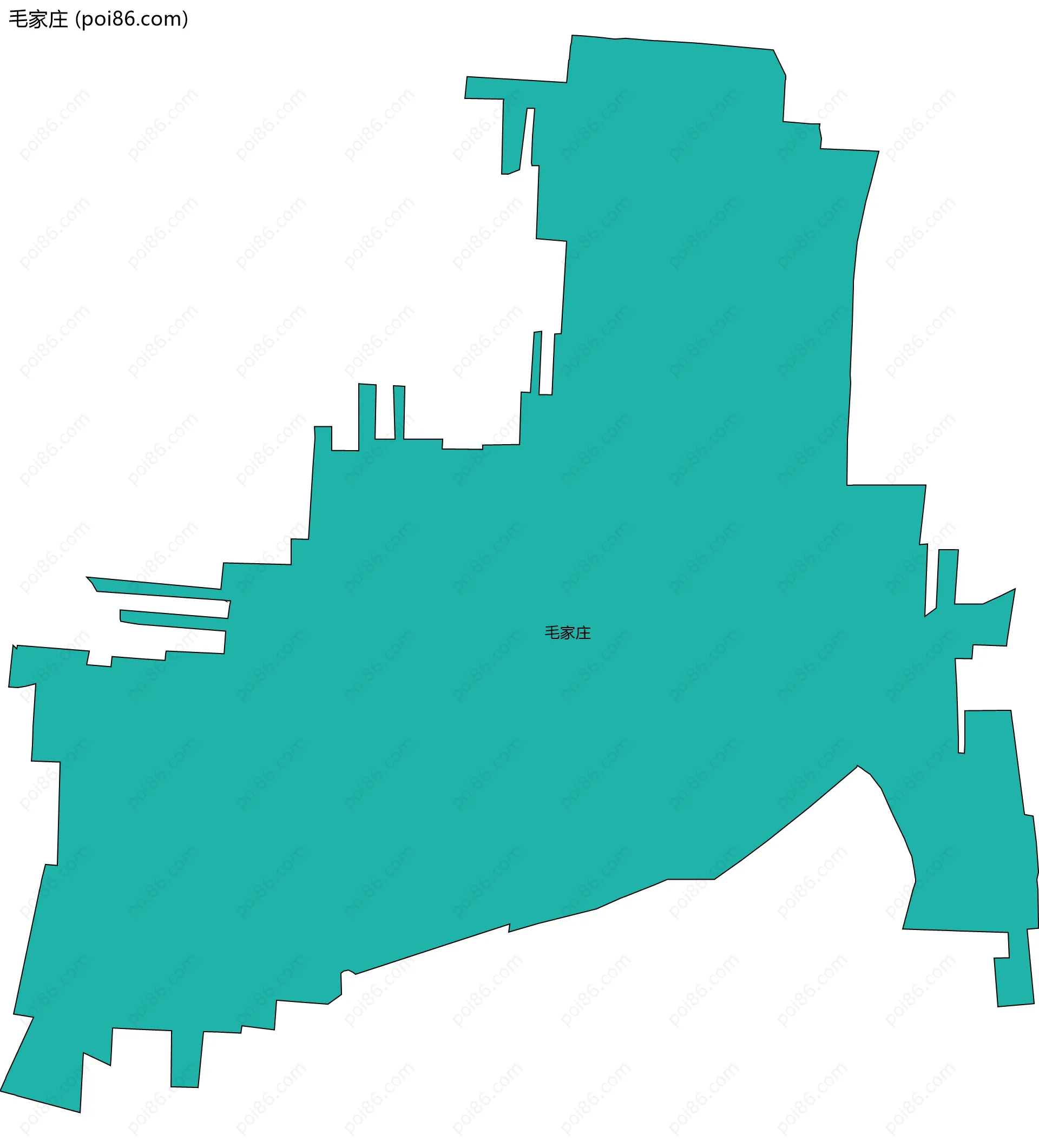 毛家庄边界地图