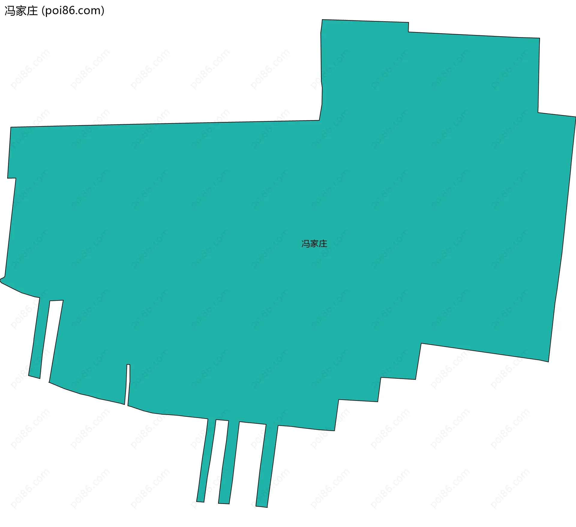 冯家庄边界地图